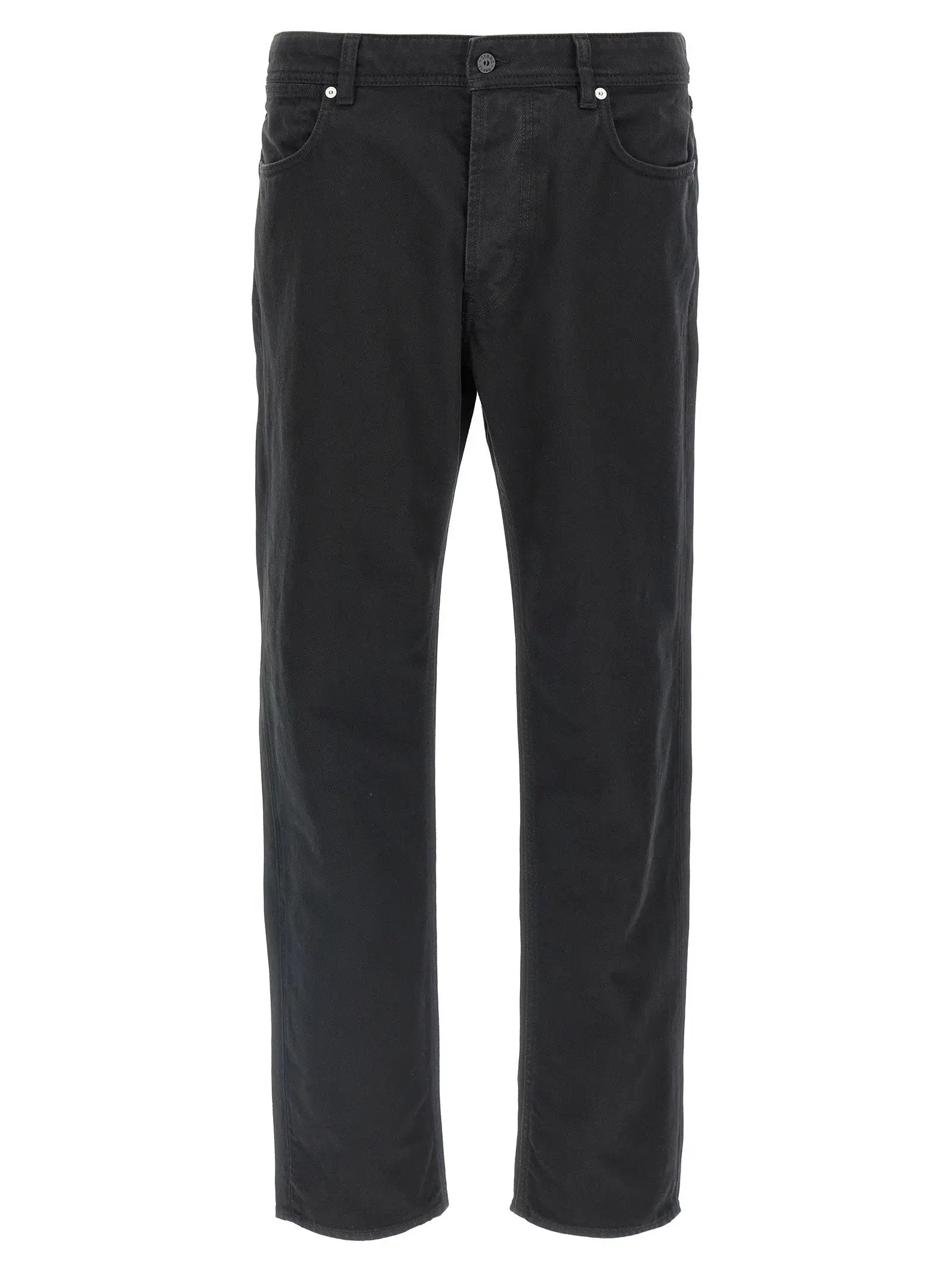 Stone Island Black Cotton Straight-Leg Jeans