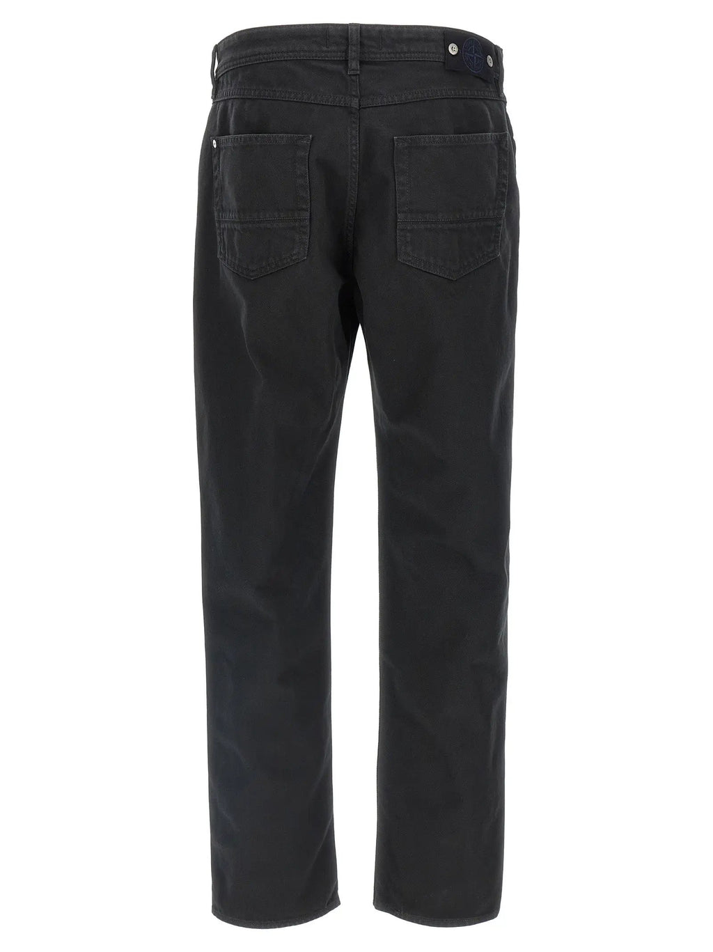 Stone Island Black Cotton Straight-Leg Jeans