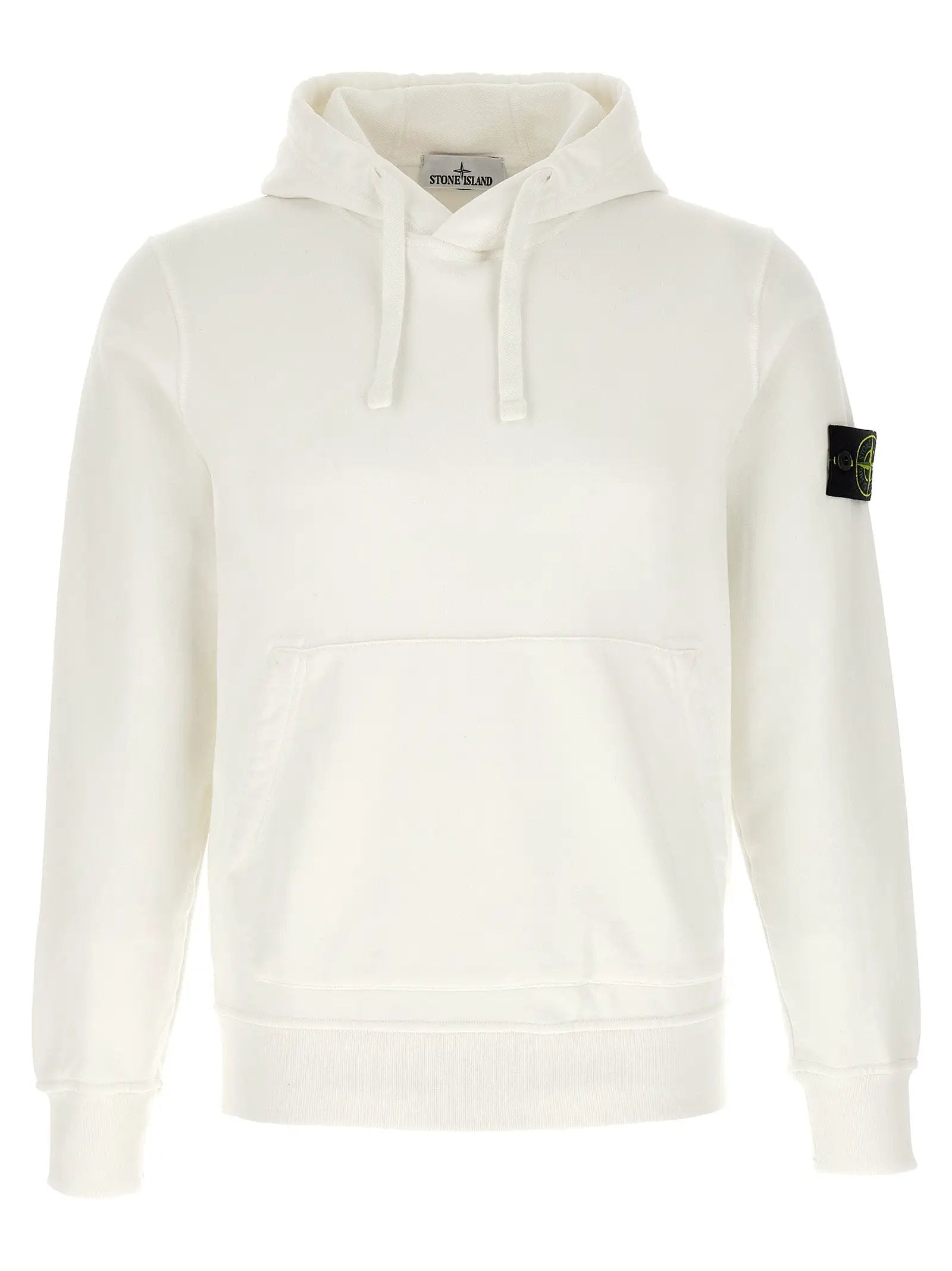 Stone Island White Cotton Sweatshirt