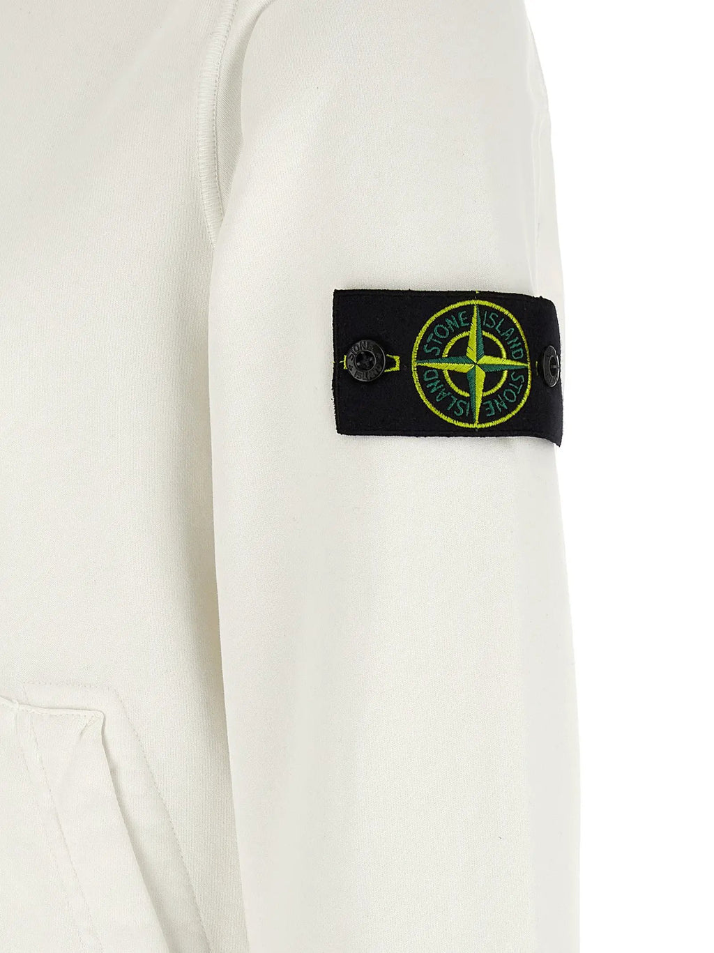 Stone Island White Cotton Sweatshirt