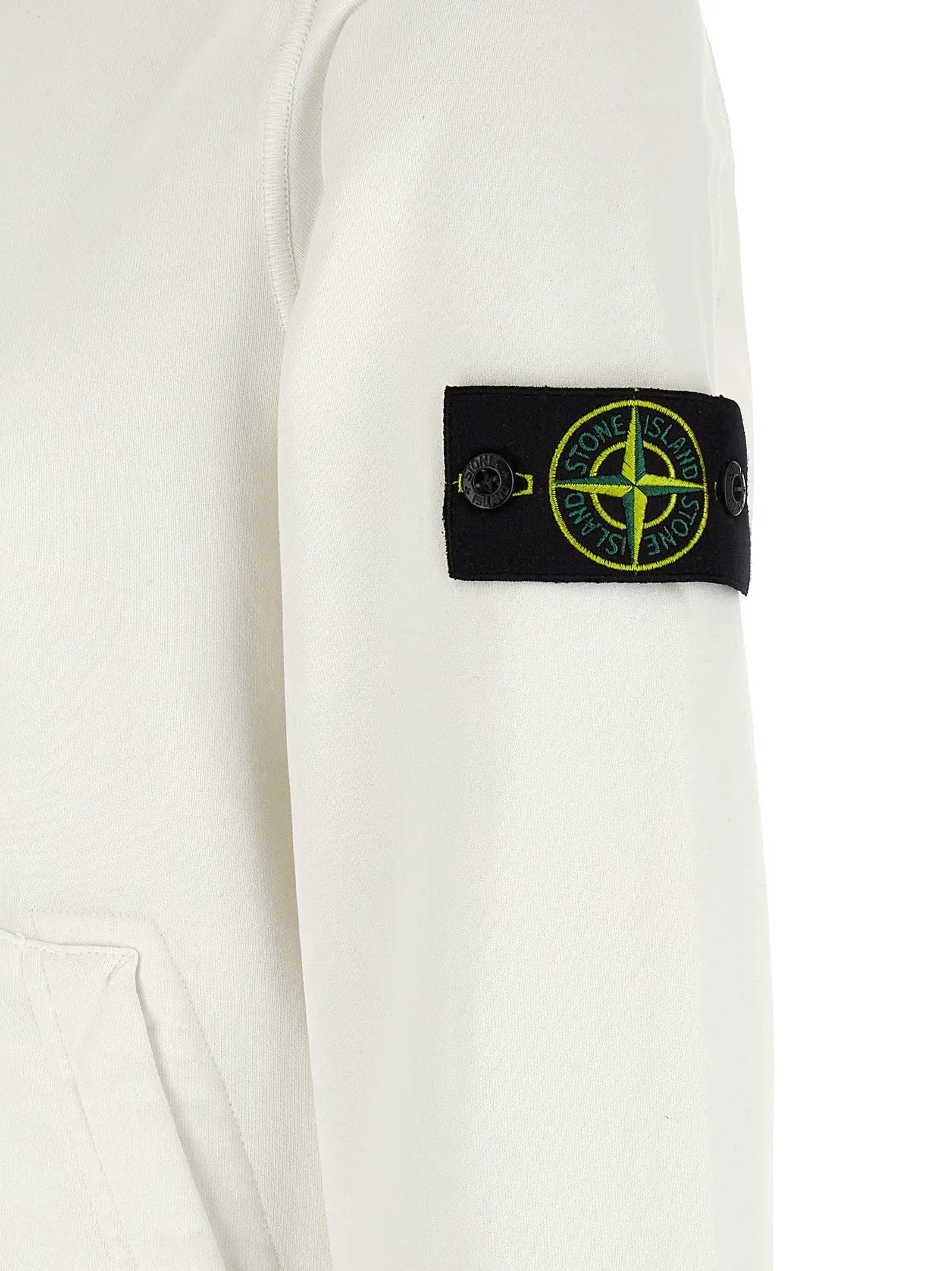 Stone Island White Cotton Sweatshirt