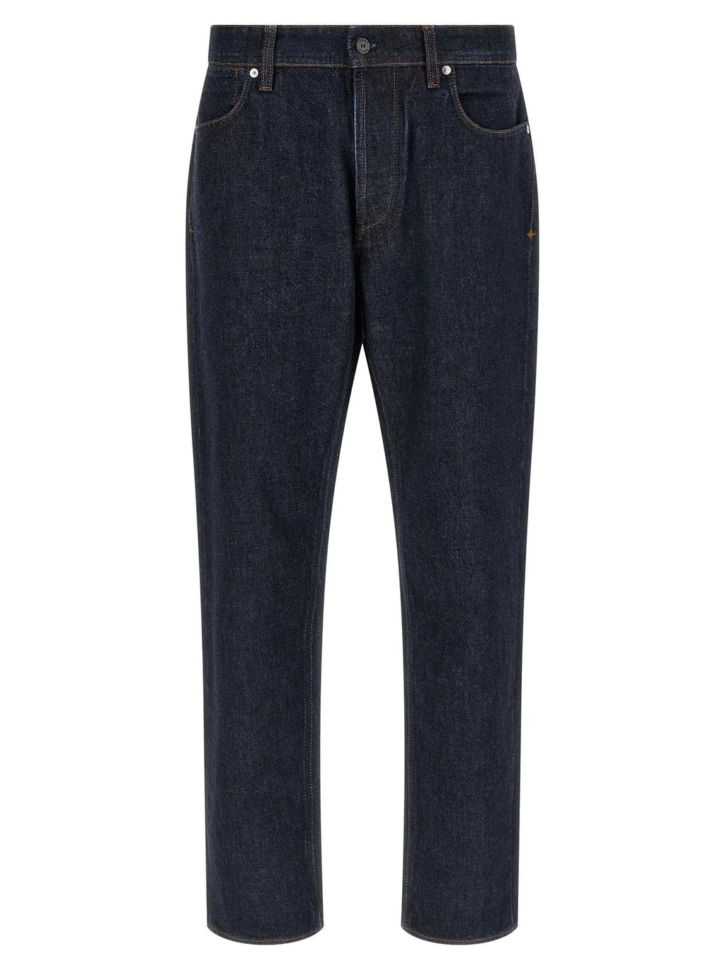 Stone Island Blue Cotton Straight-Leg Jeans