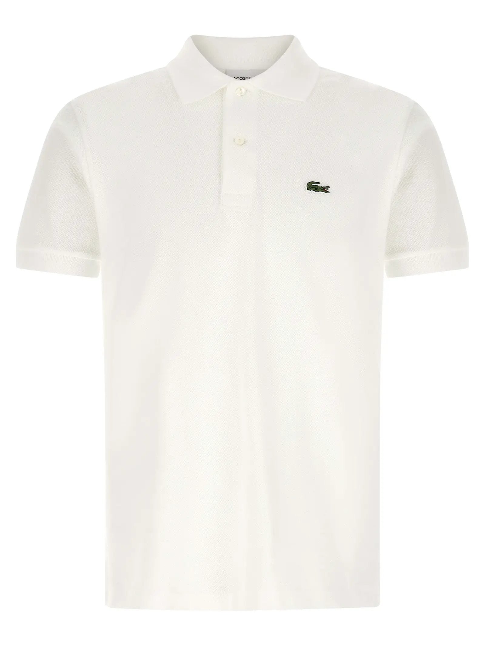 Lacoste White Cotton Polo Shirt