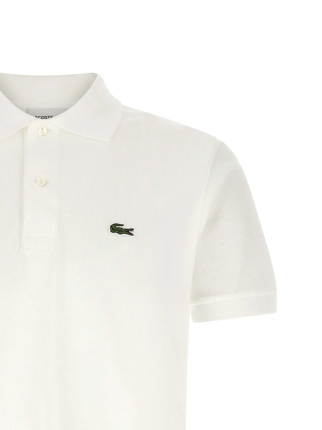 Lacoste White Cotton Polo Shirt