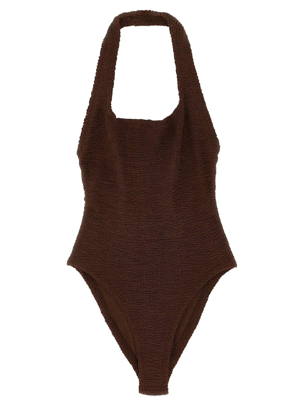 Hunza G Brown Polyamide One-Piece Swimsuit
