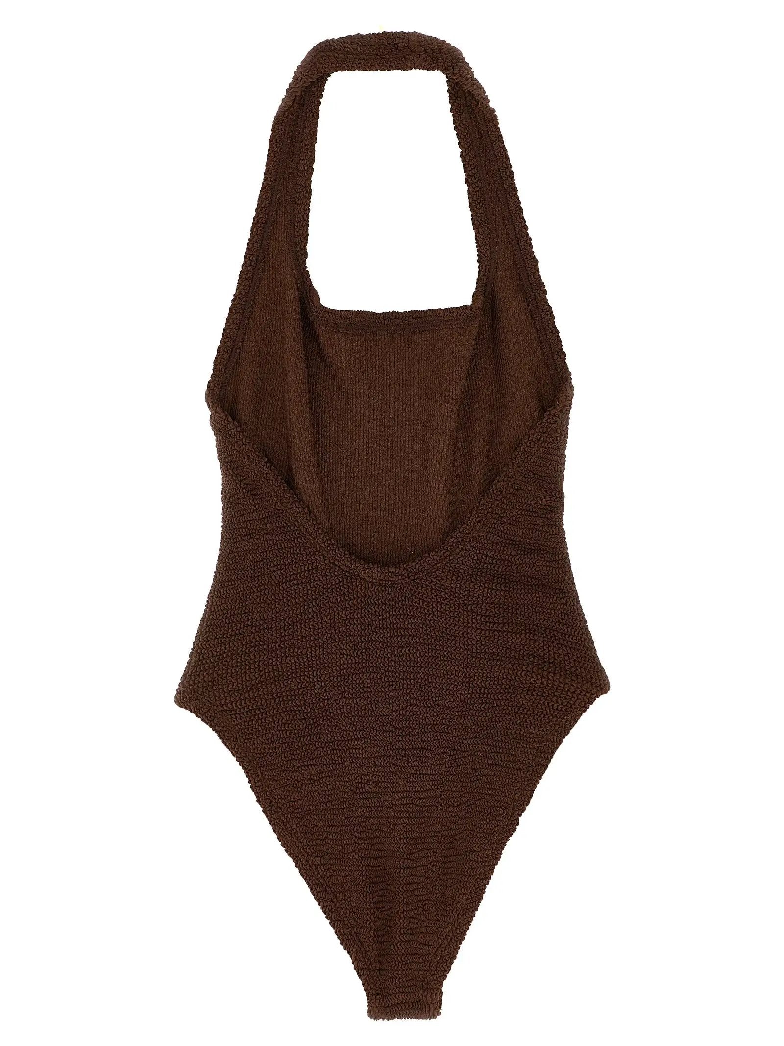 Hunza G Brown Polyamide One-Piece Swimsuit