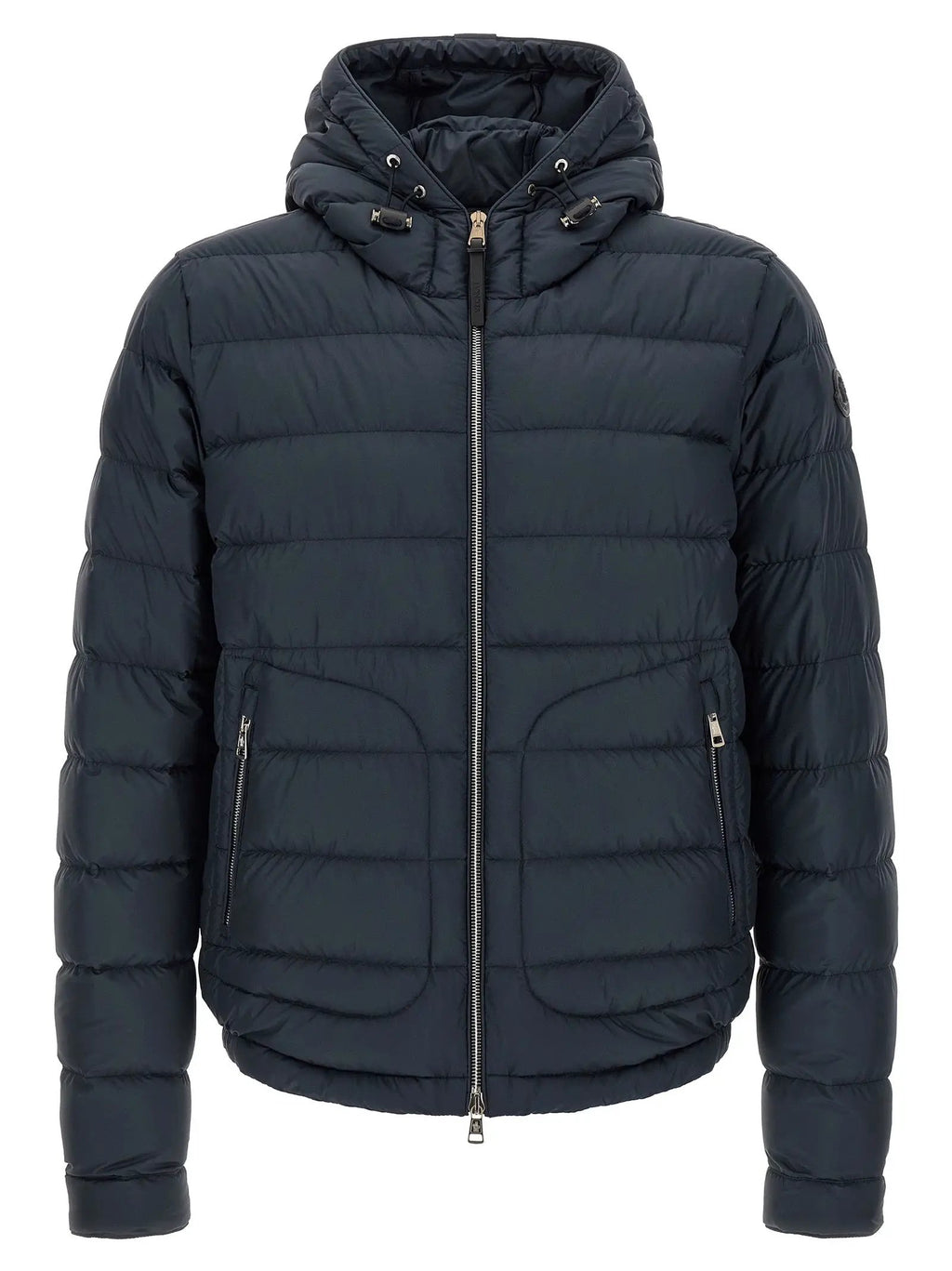 Moncler Blue Polyester Full-Length Jacket