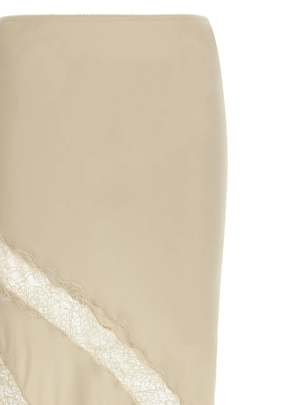 The Andamane Beige Viscose Mini Skirt