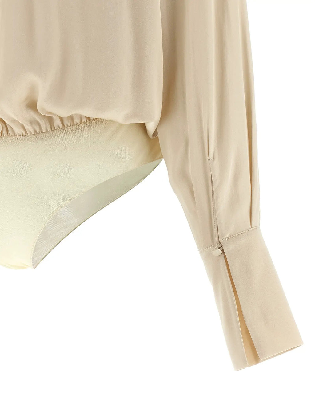 The Andamane Beige Viscose Bodysuit