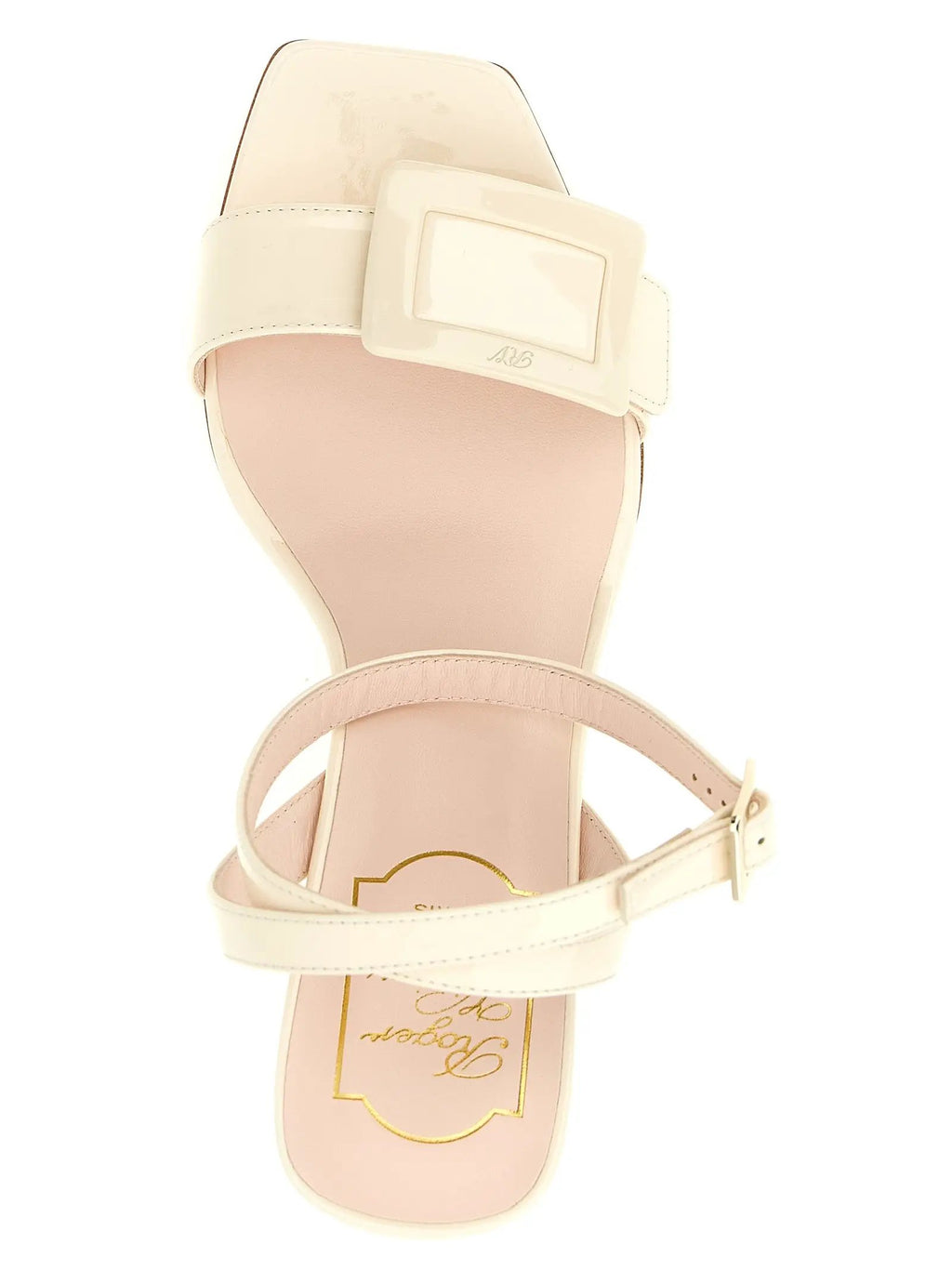 Roger Vivier White Calfskin Wedge Sandals