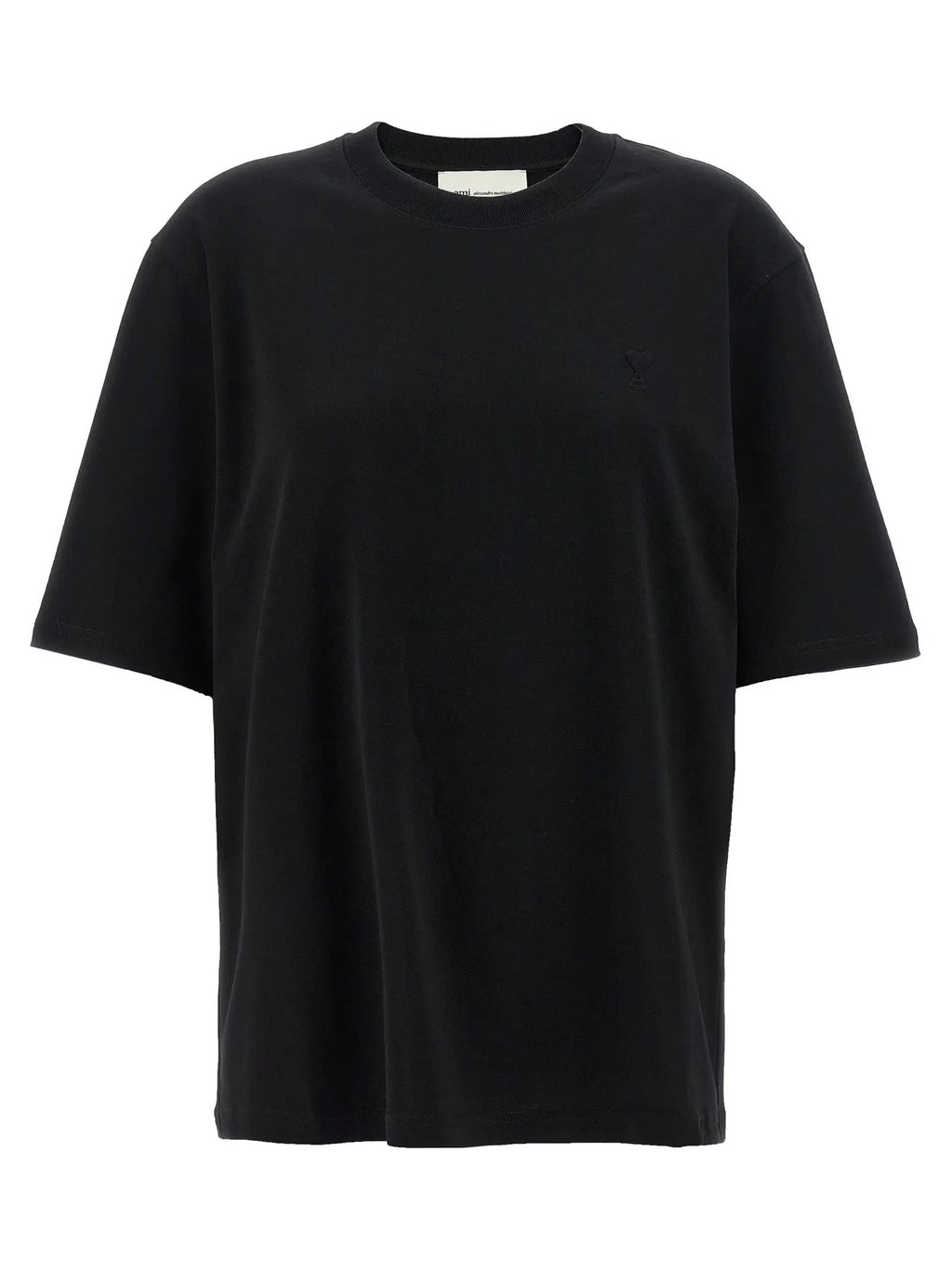 Ami Paris Black Cotton T-Shirt