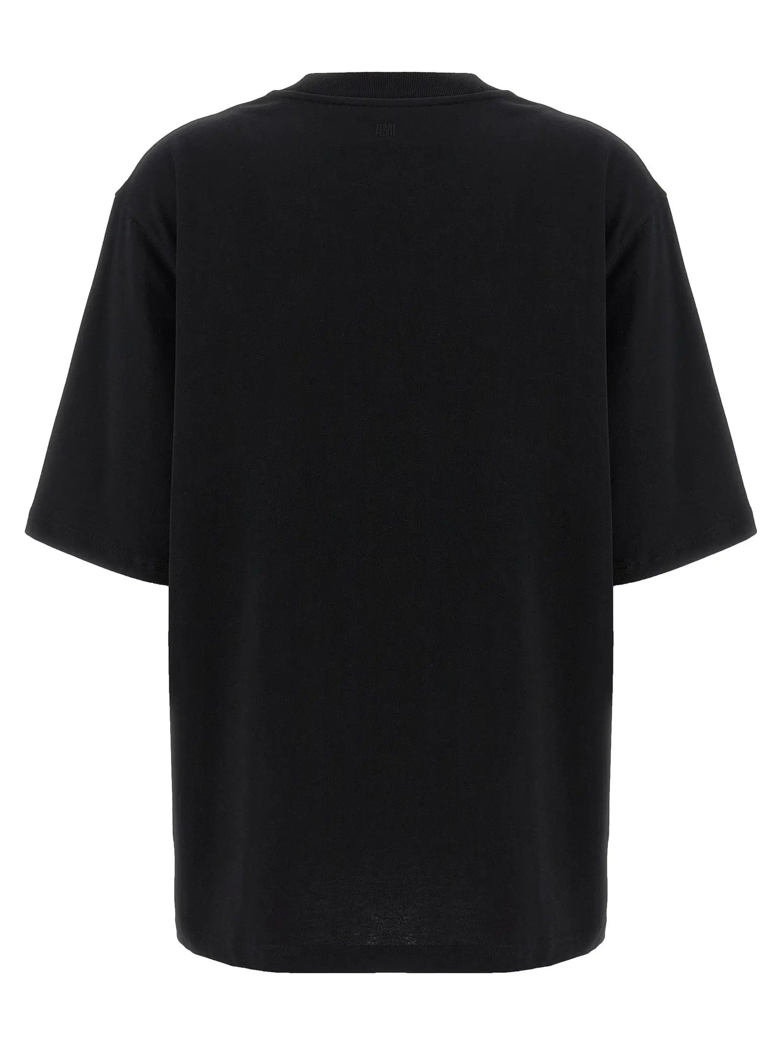 Ami Paris Black Cotton T-Shirt