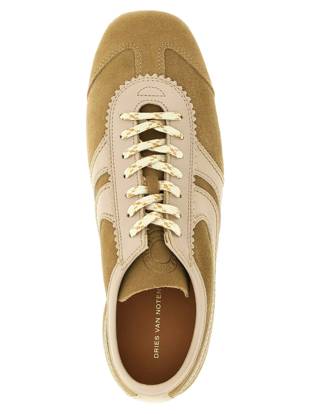 Dries Van Noten Beige Calfskin Sneakers