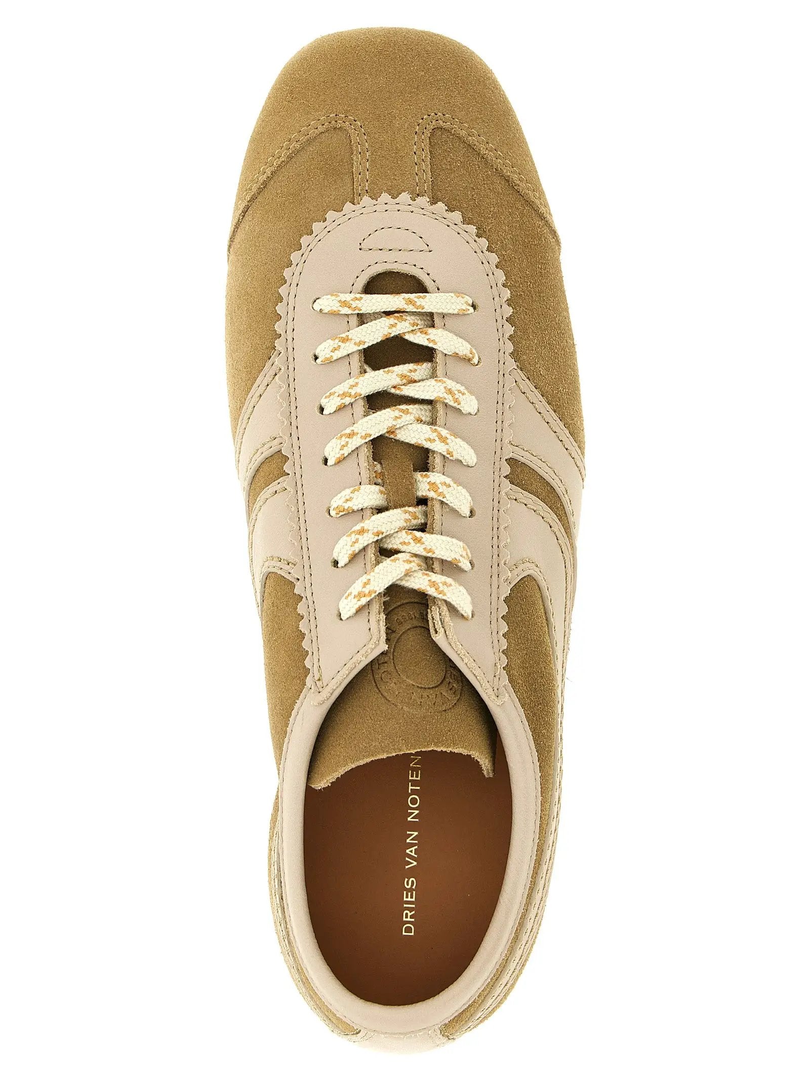 Dries Van Noten Beige Calfskin Sneakers