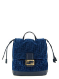 Fendi Blue Cotton Backpack