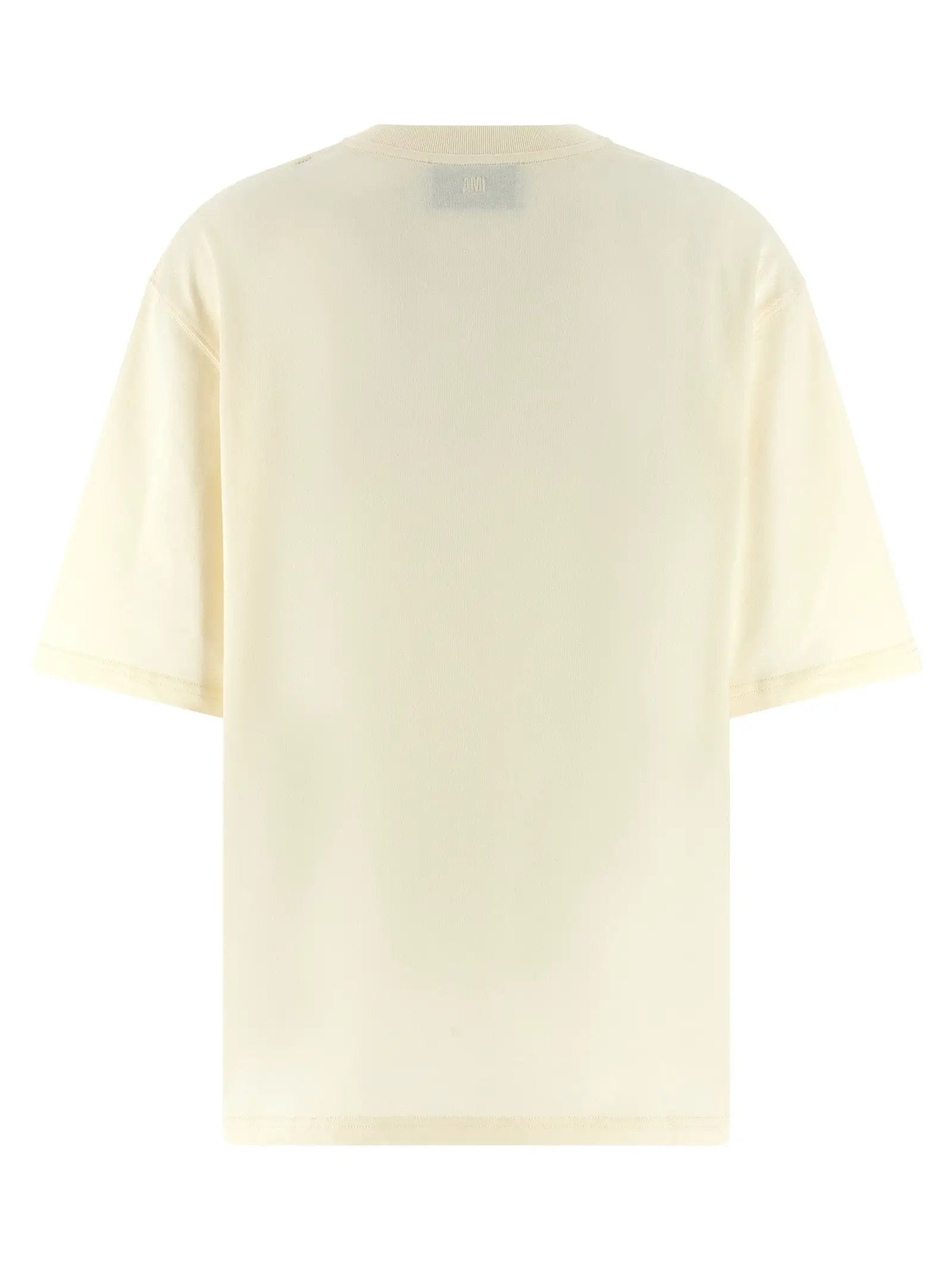 Ami Paris Beige Cotton T-Shirt