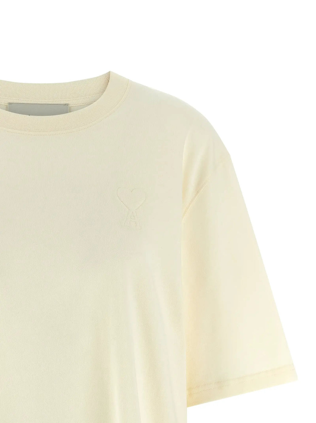 Ami Paris Beige Cotton T-Shirt