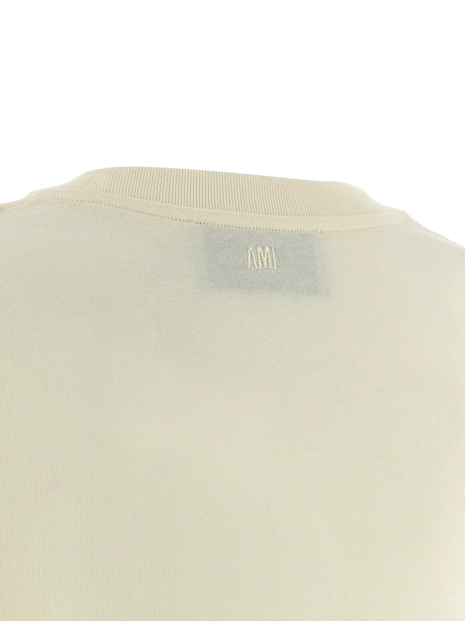 Ami Paris Beige Cotton T-Shirt
