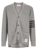 Thom Browne Gray Cotton Cardigan