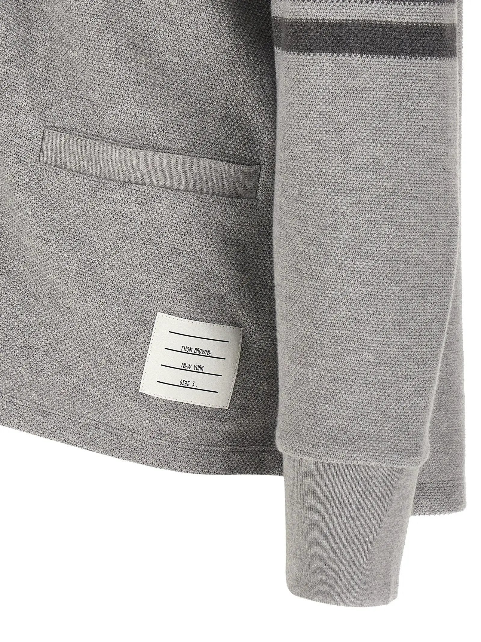Thom Browne Gray Cotton Cardigan