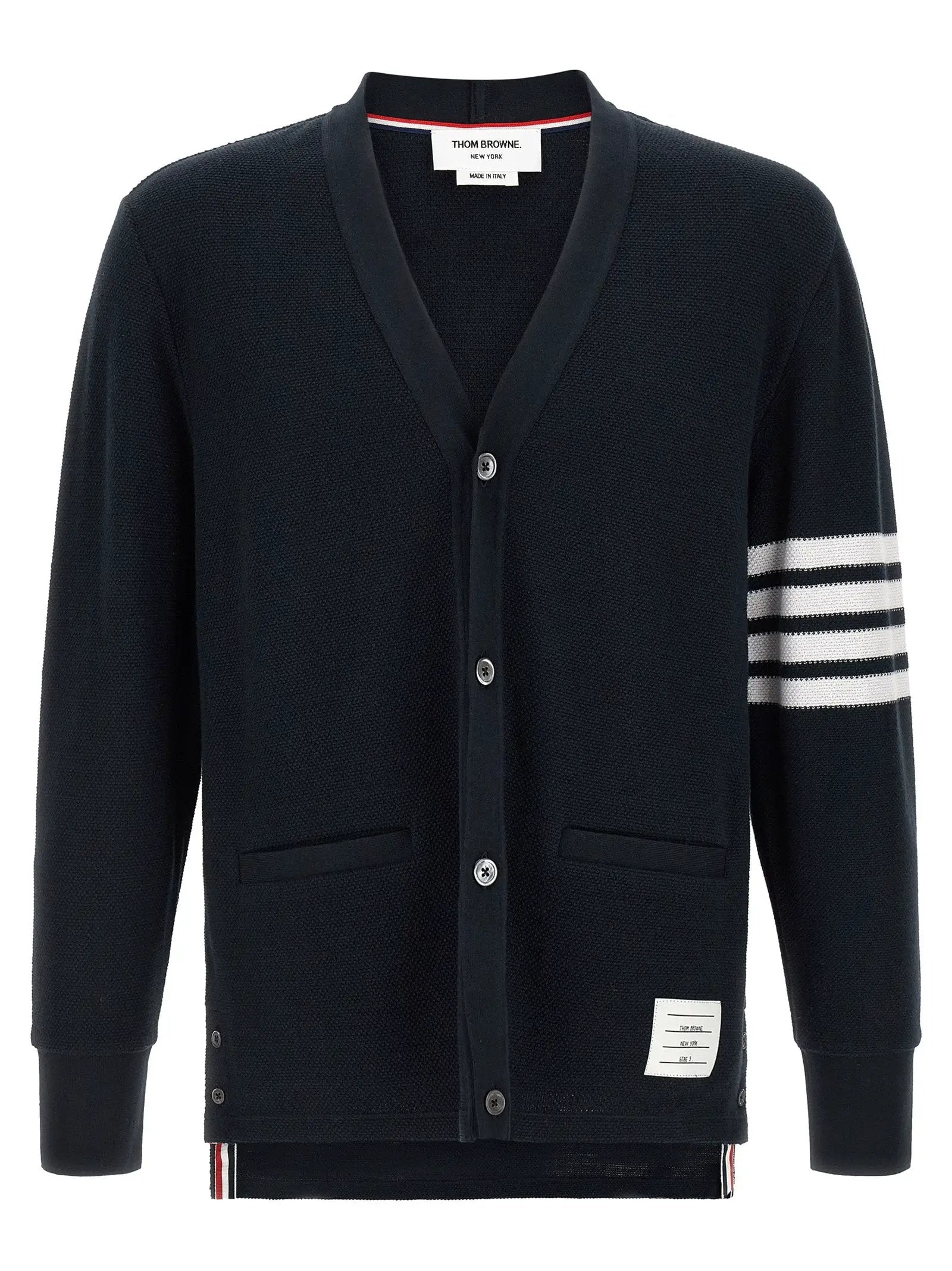 Thom Browne Blue Cotton Cardigan