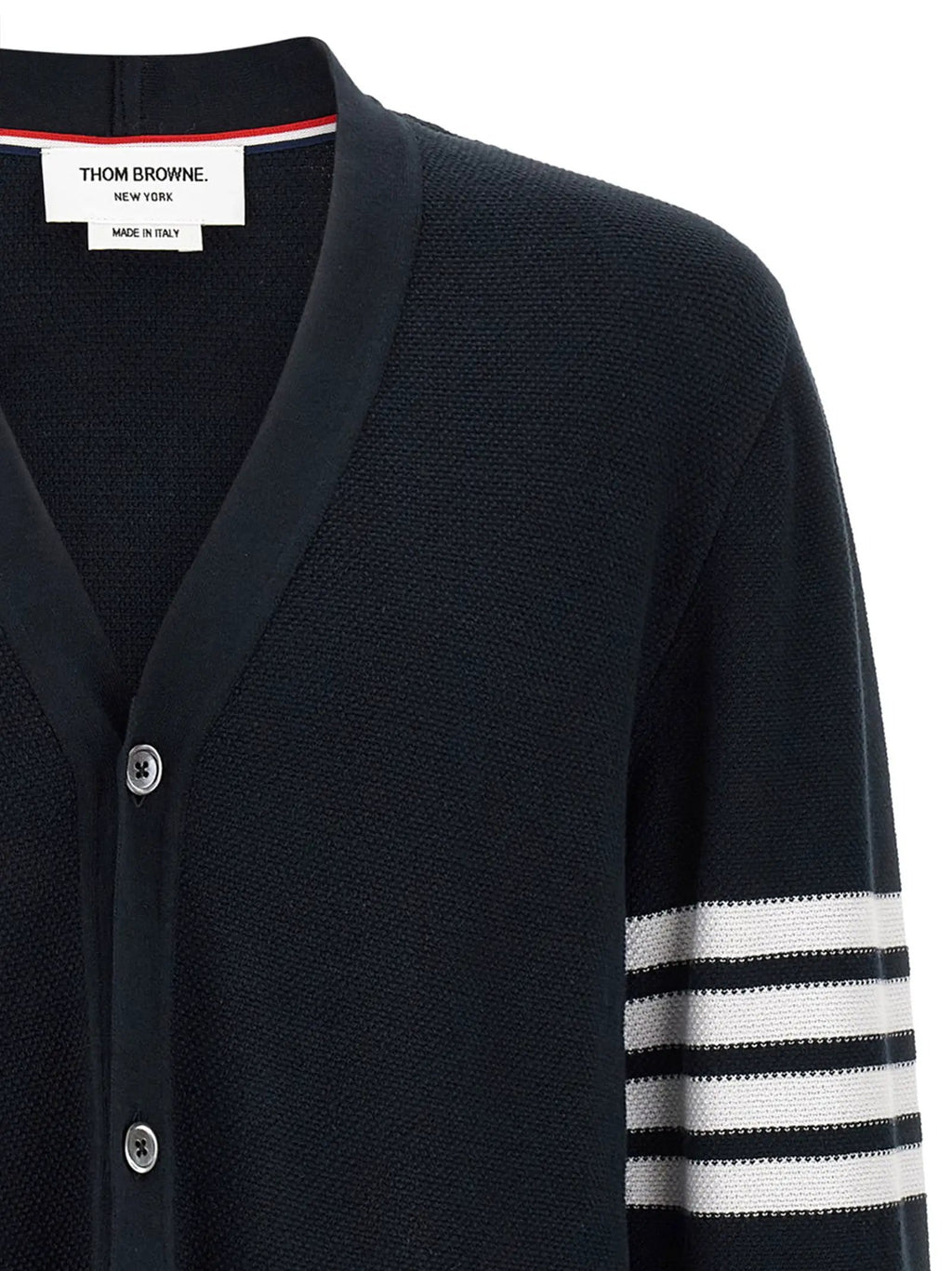 Thom Browne Blue Cotton Cardigan