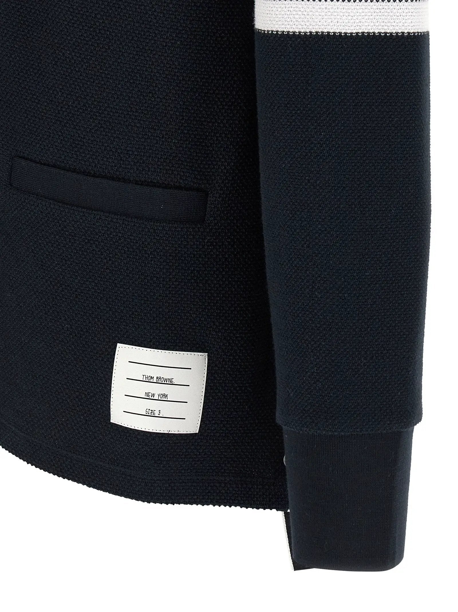 Thom Browne Blue Cotton Cardigan