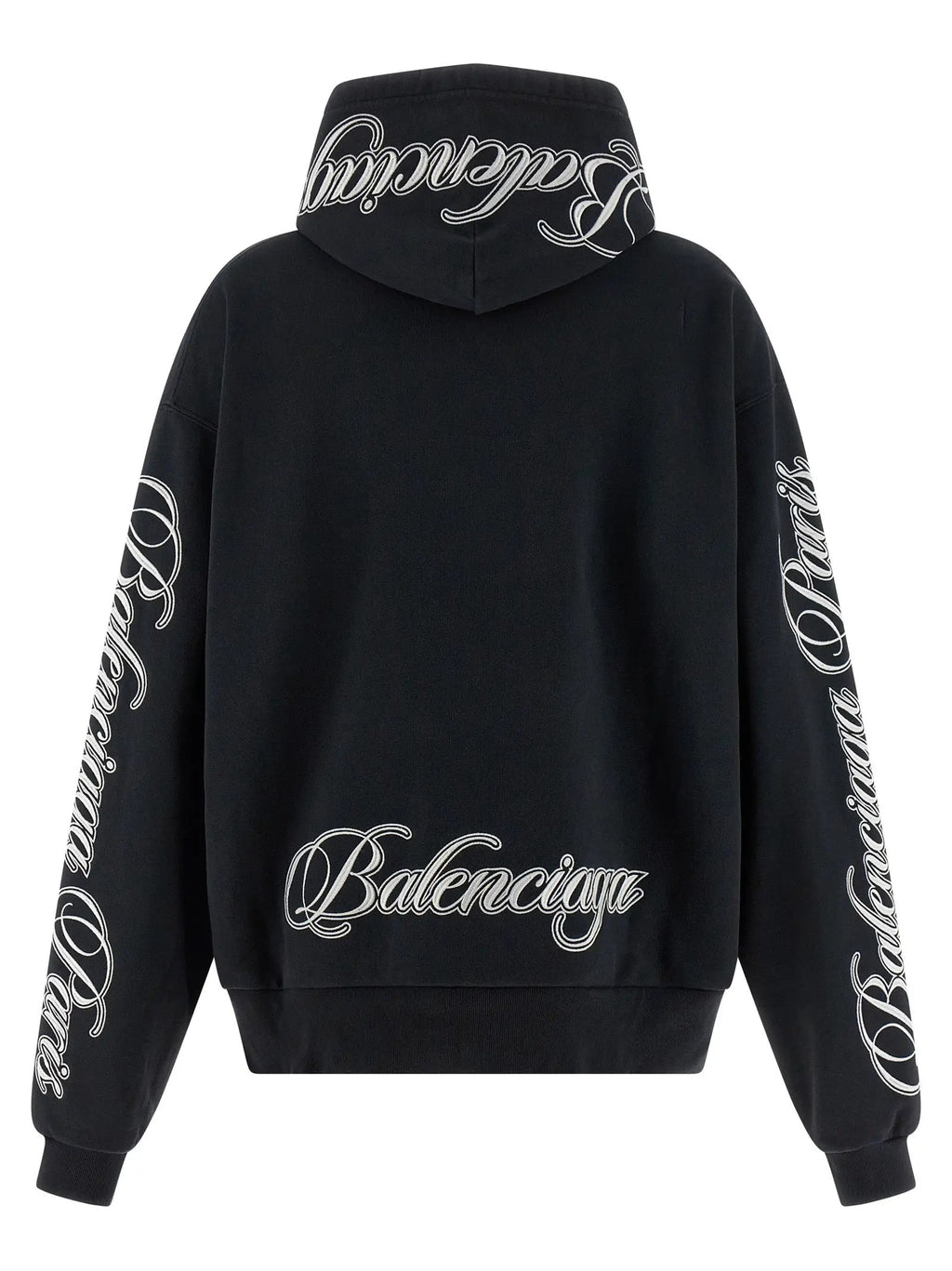 Balenciaga Black Cotton Hoodie