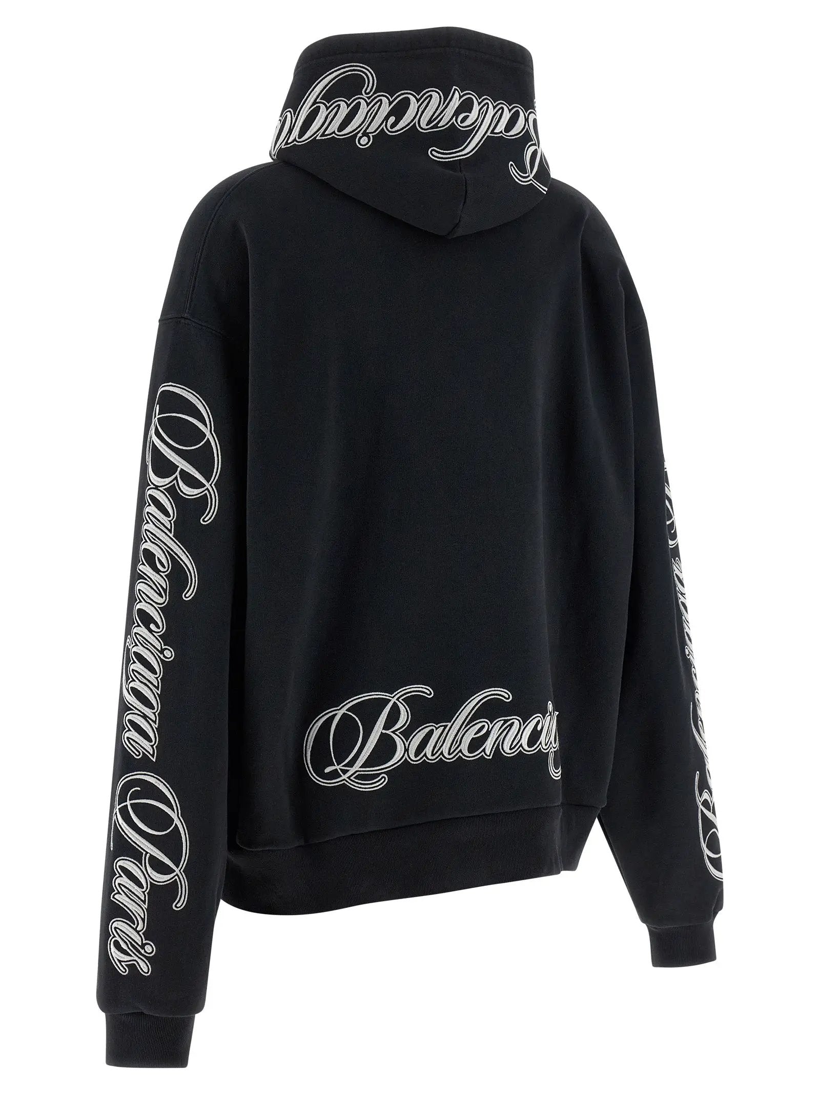 Balenciaga Black Cotton Hoodie