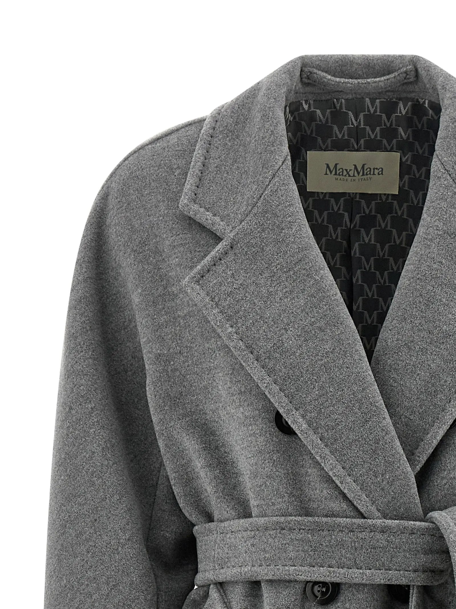 Max Mara Gray Virgin Wool Coat