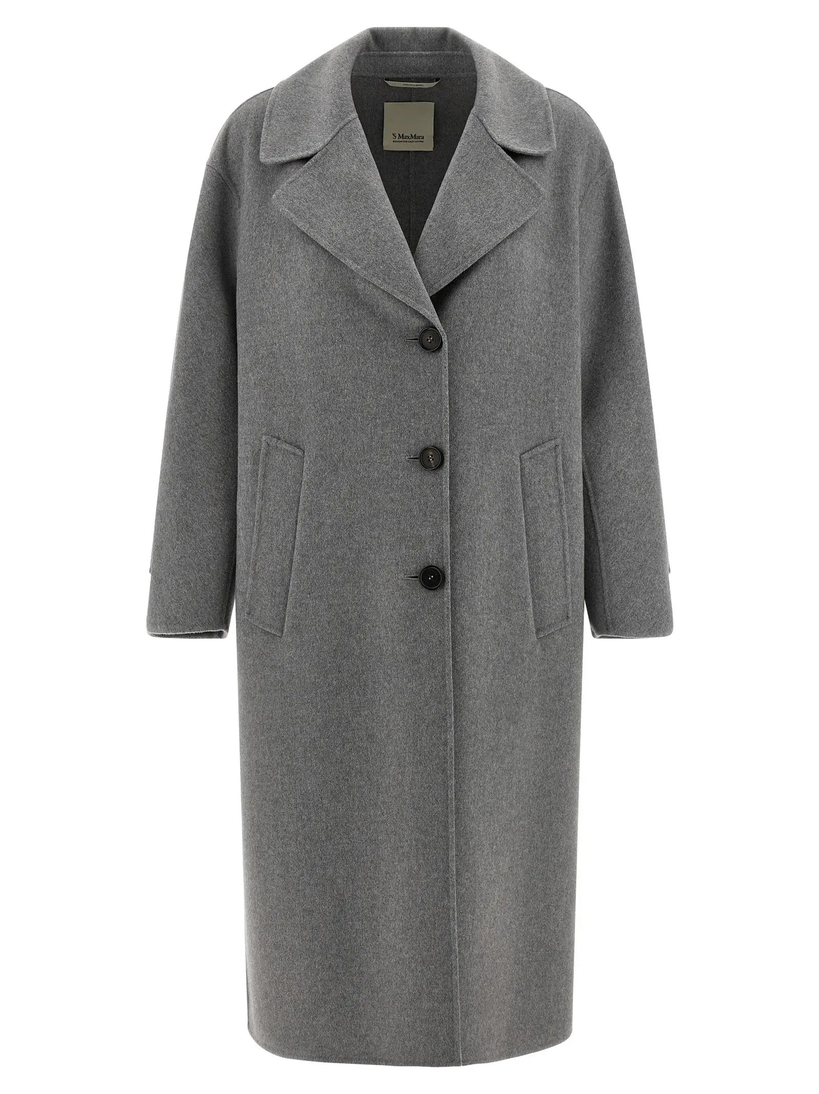 'S Max Mara Gray Virgin Wool Coat