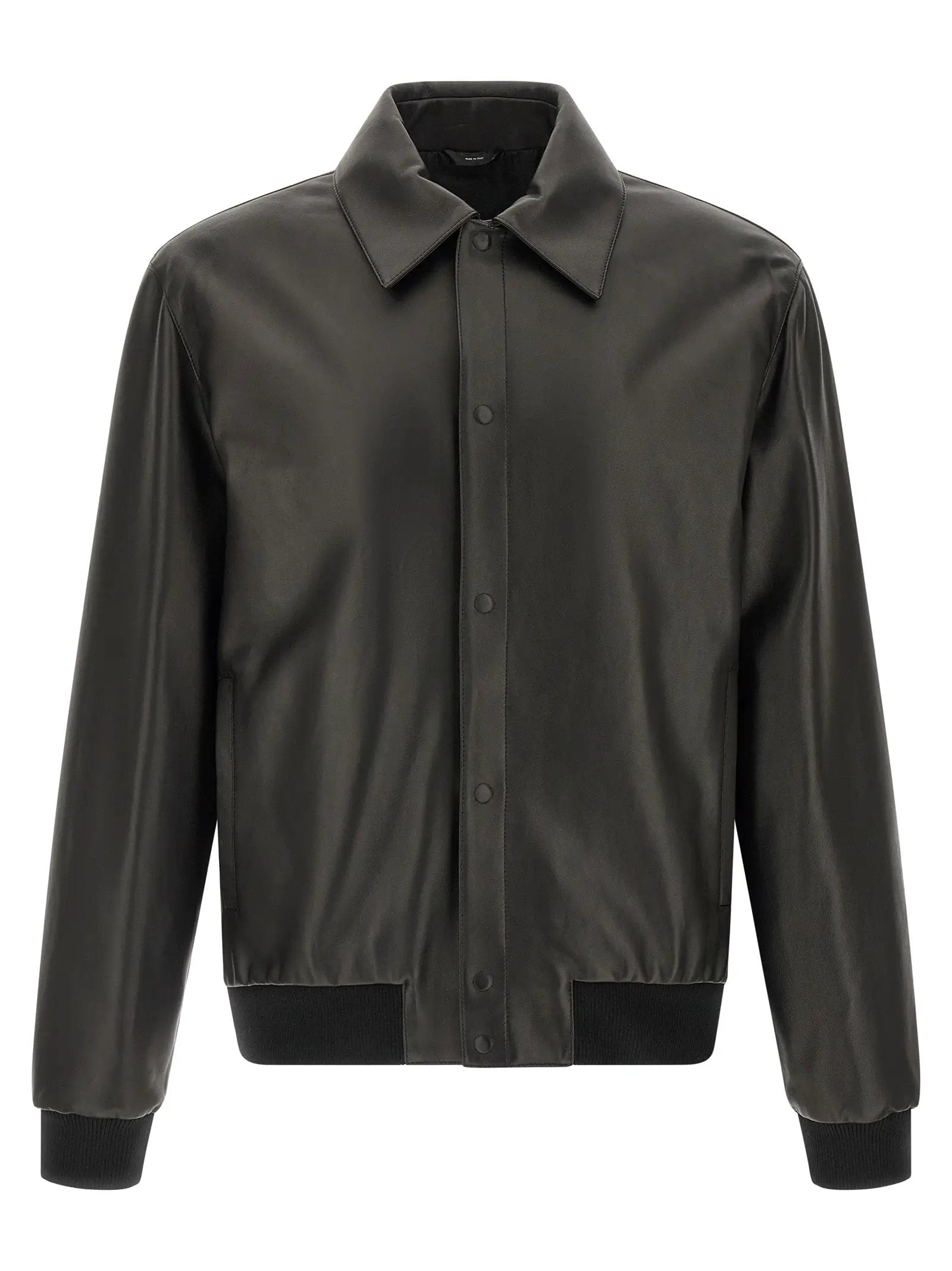 Fendi Black Lamb Leather Leather Jacket