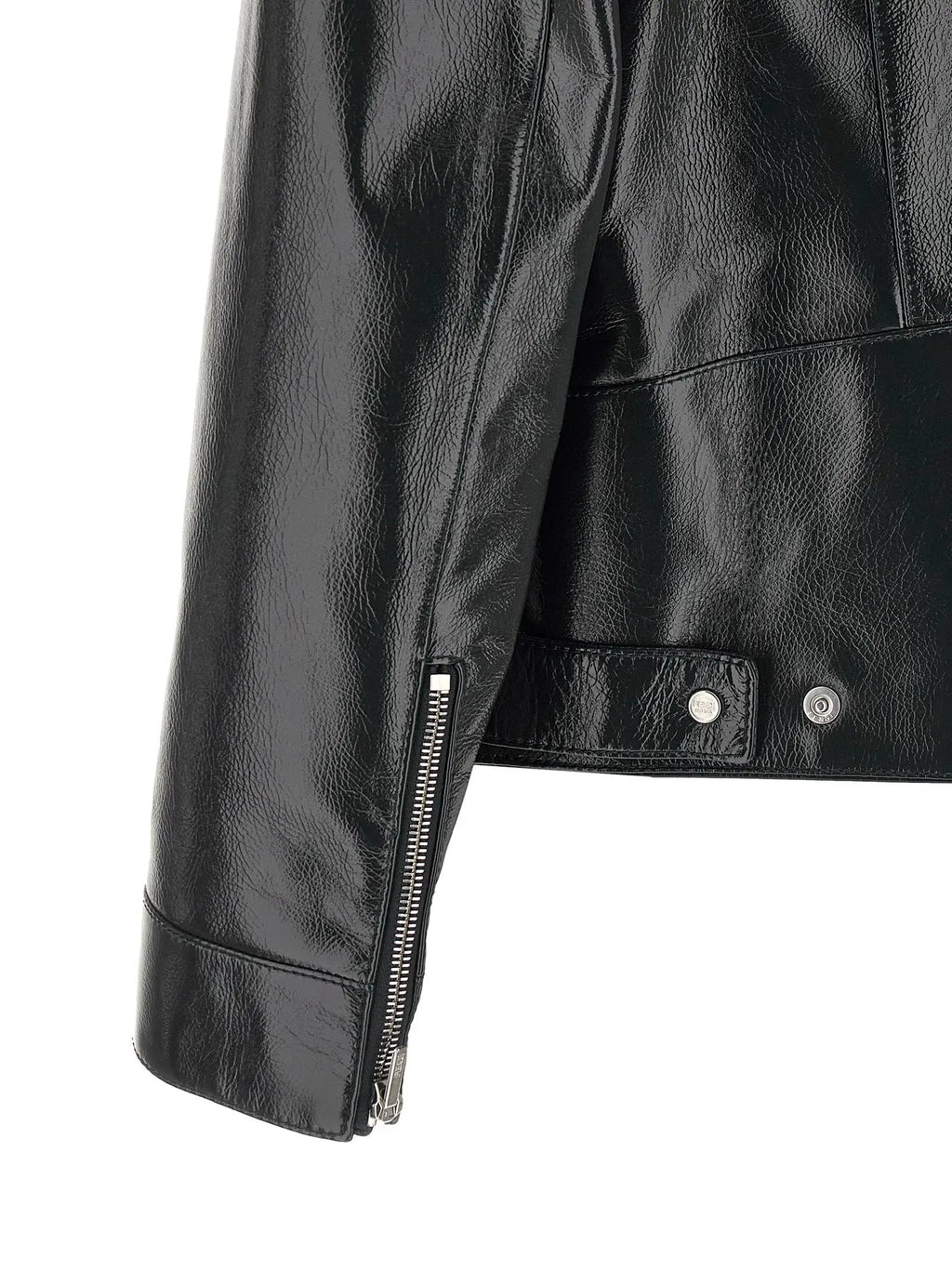 Fendi Blue Lamb Leather Leather Jacket