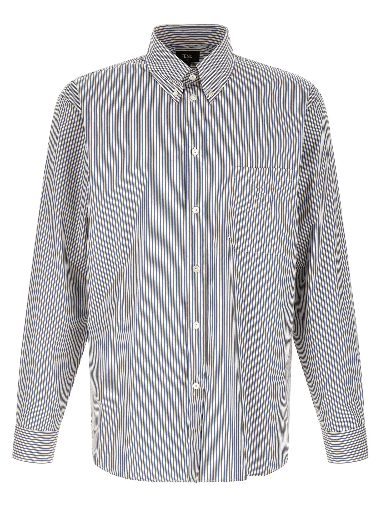 Fendi Blue Cotton Blouse
