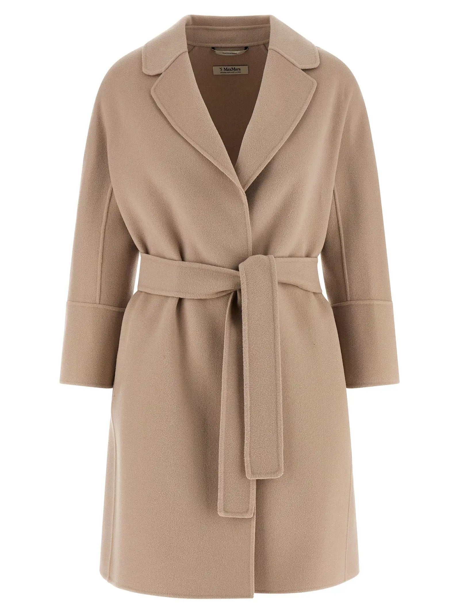 'S Max Mara Beige Virgin Wool Coat