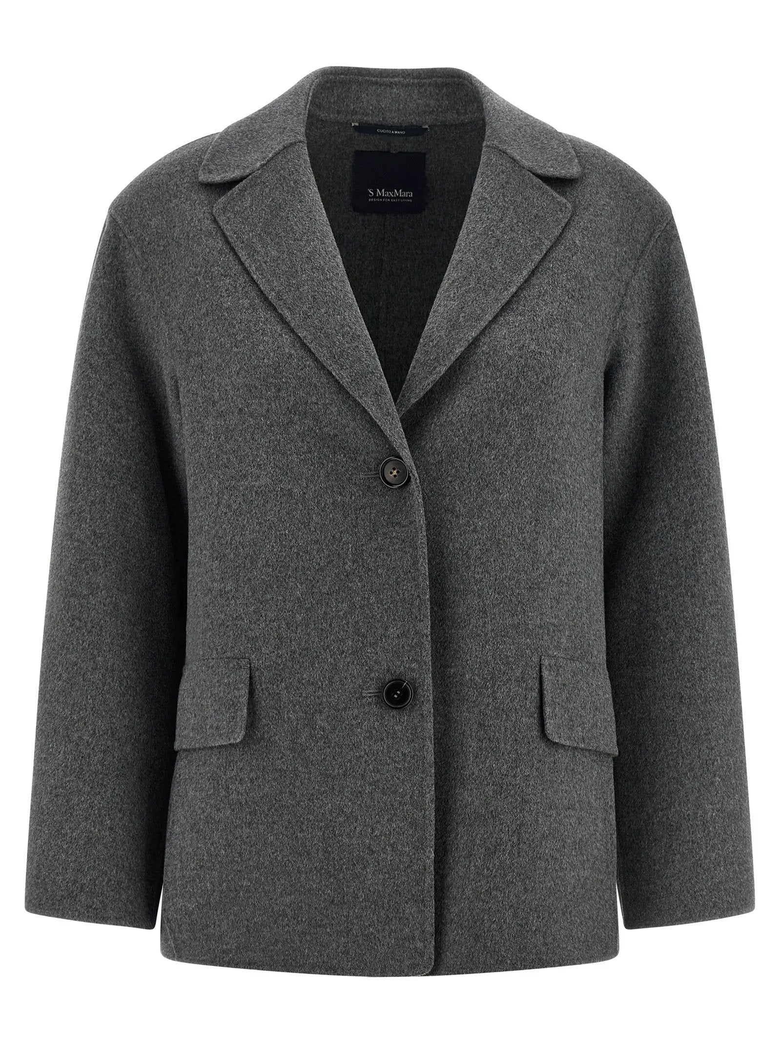 'S Max Mara Gray Virgin Wool Blazer