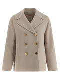 'S Max Mara Beige Virgin Wool Biker Jacket