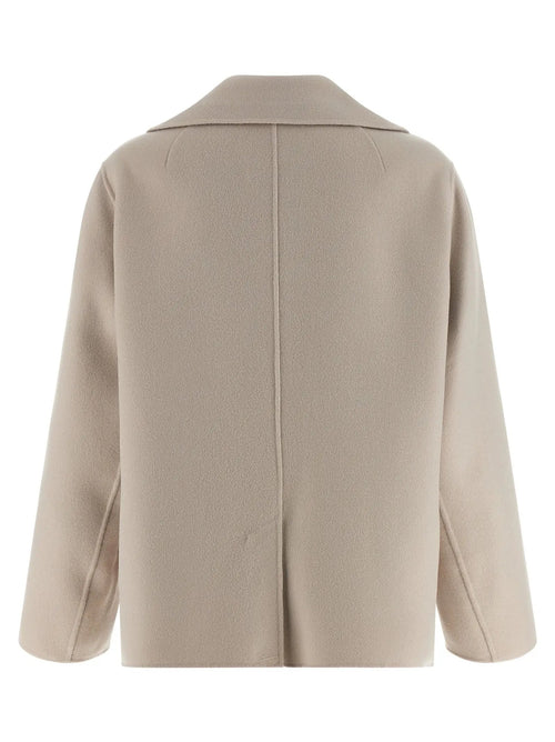 Veste de motard beige en laine vierge 'S Max Mara