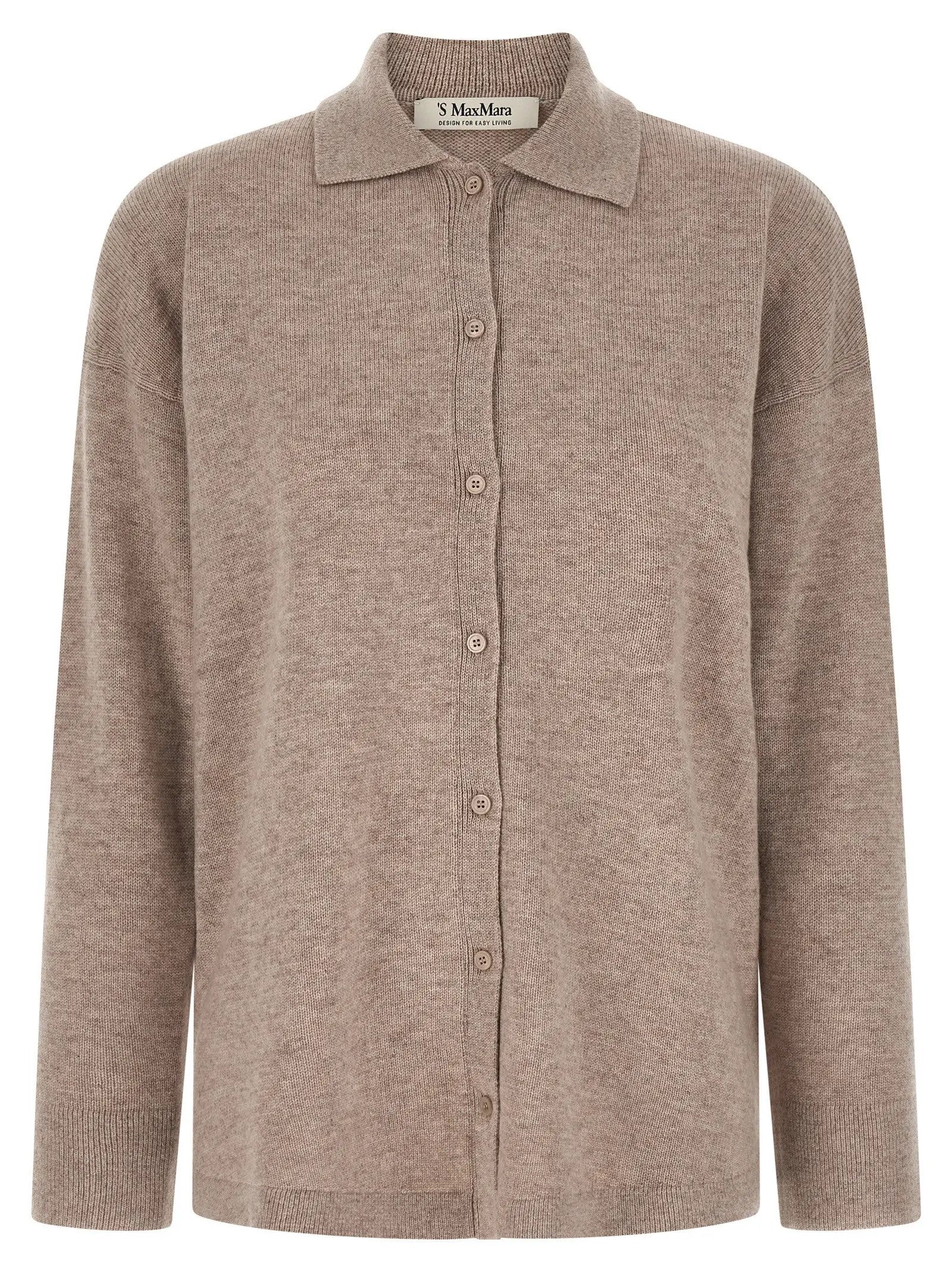 'S Max Mara Beige Wool Cardigan