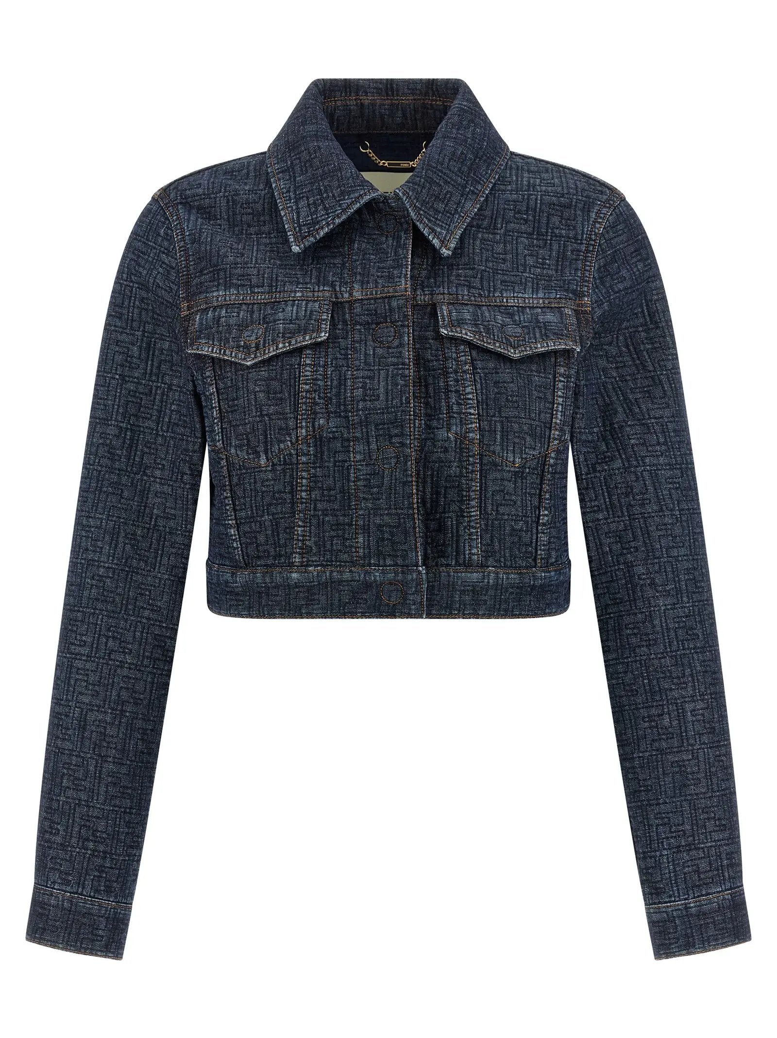 Fendi Blue Cotton Denim Jacket