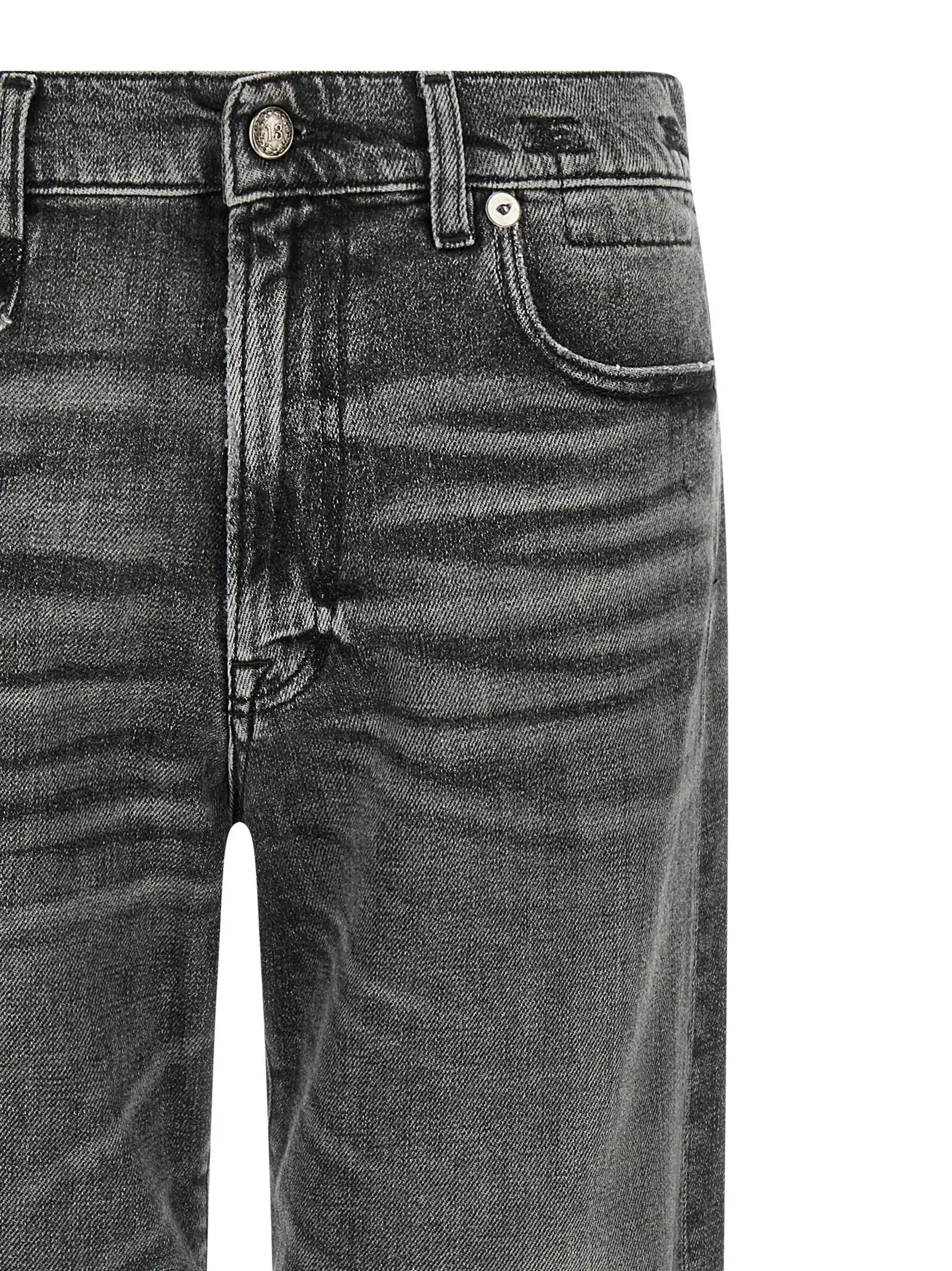 R13 Gray Cotton Boyfriend Jeans