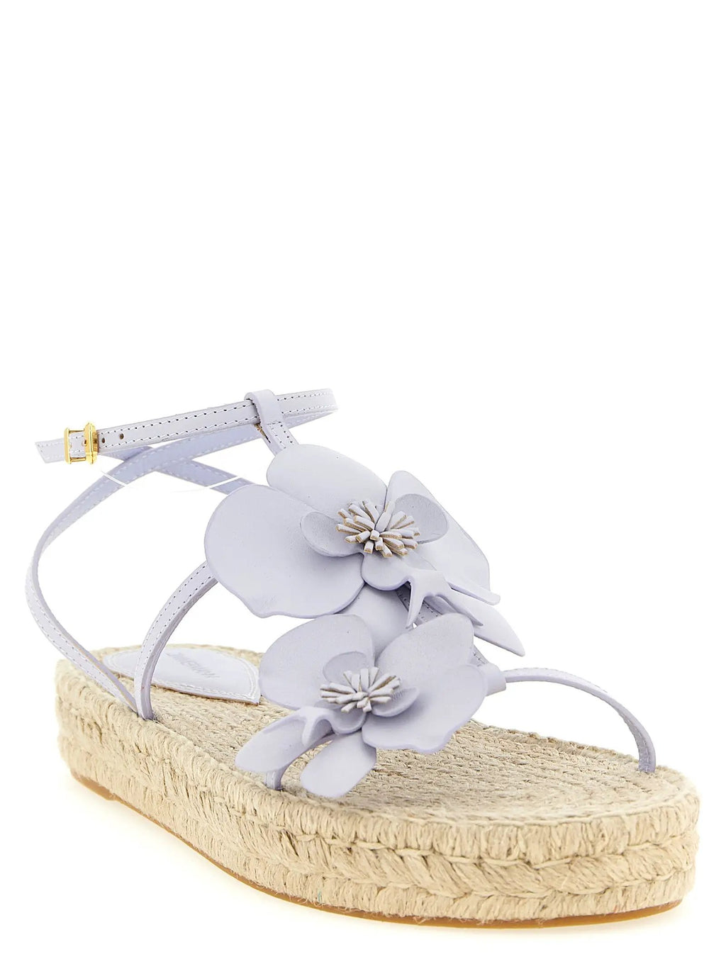 Zimmermann Purple Cowhide Flat Sandals