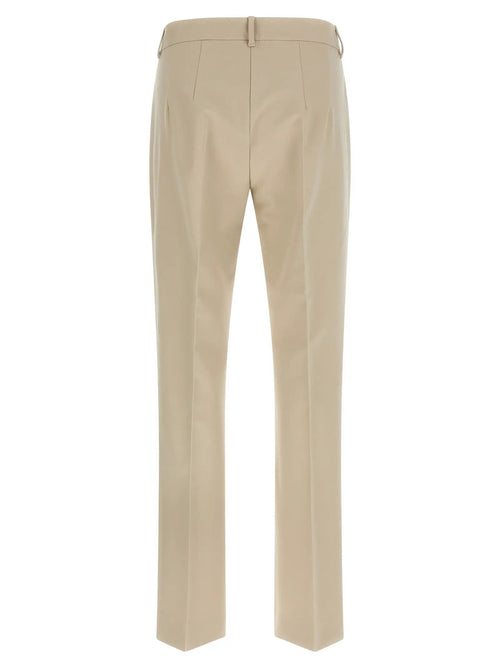 'S Max Mara Beige Cotton Cropped Pants