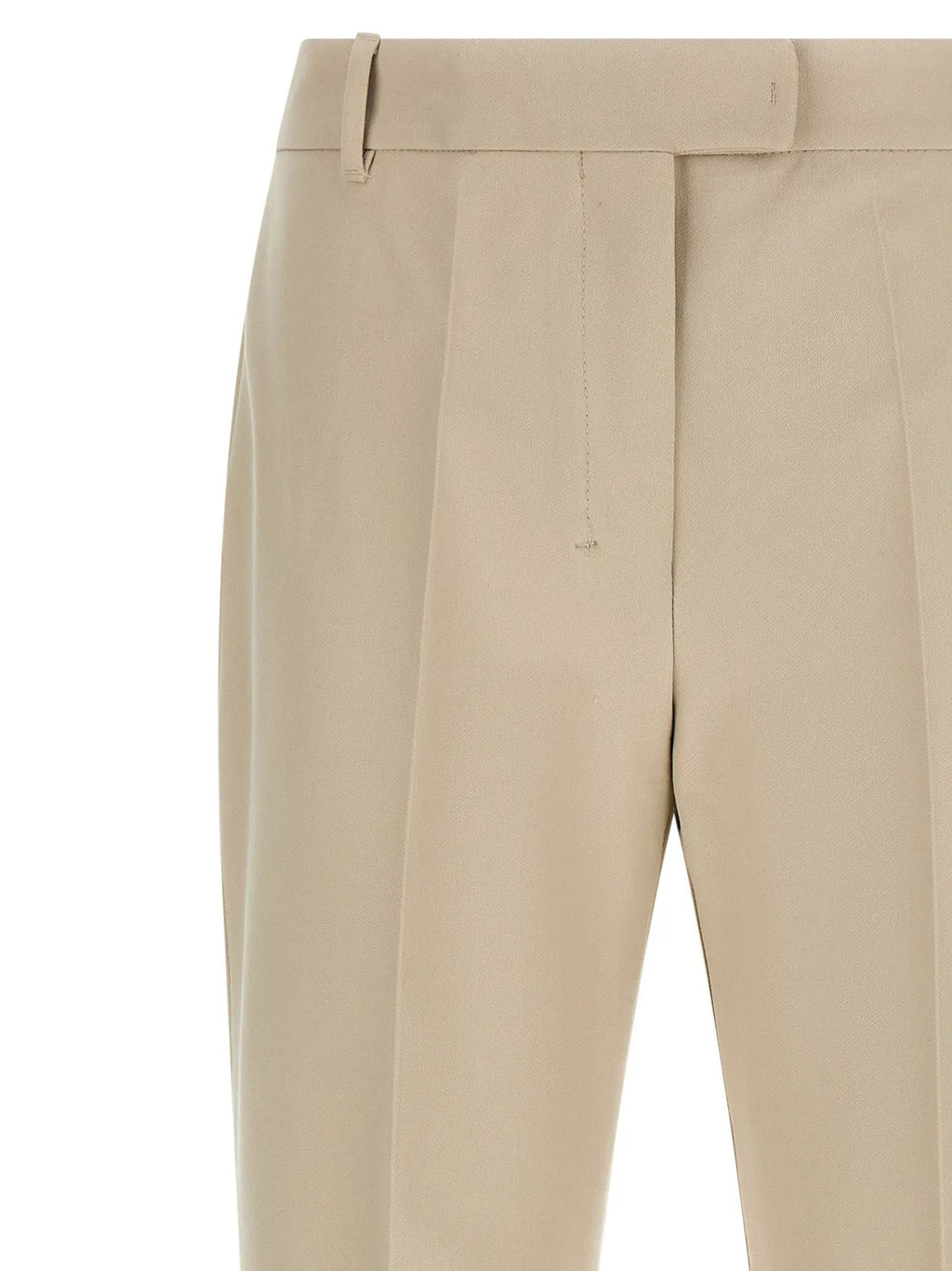 'S Max Mara Beige Cotton Cropped Pants