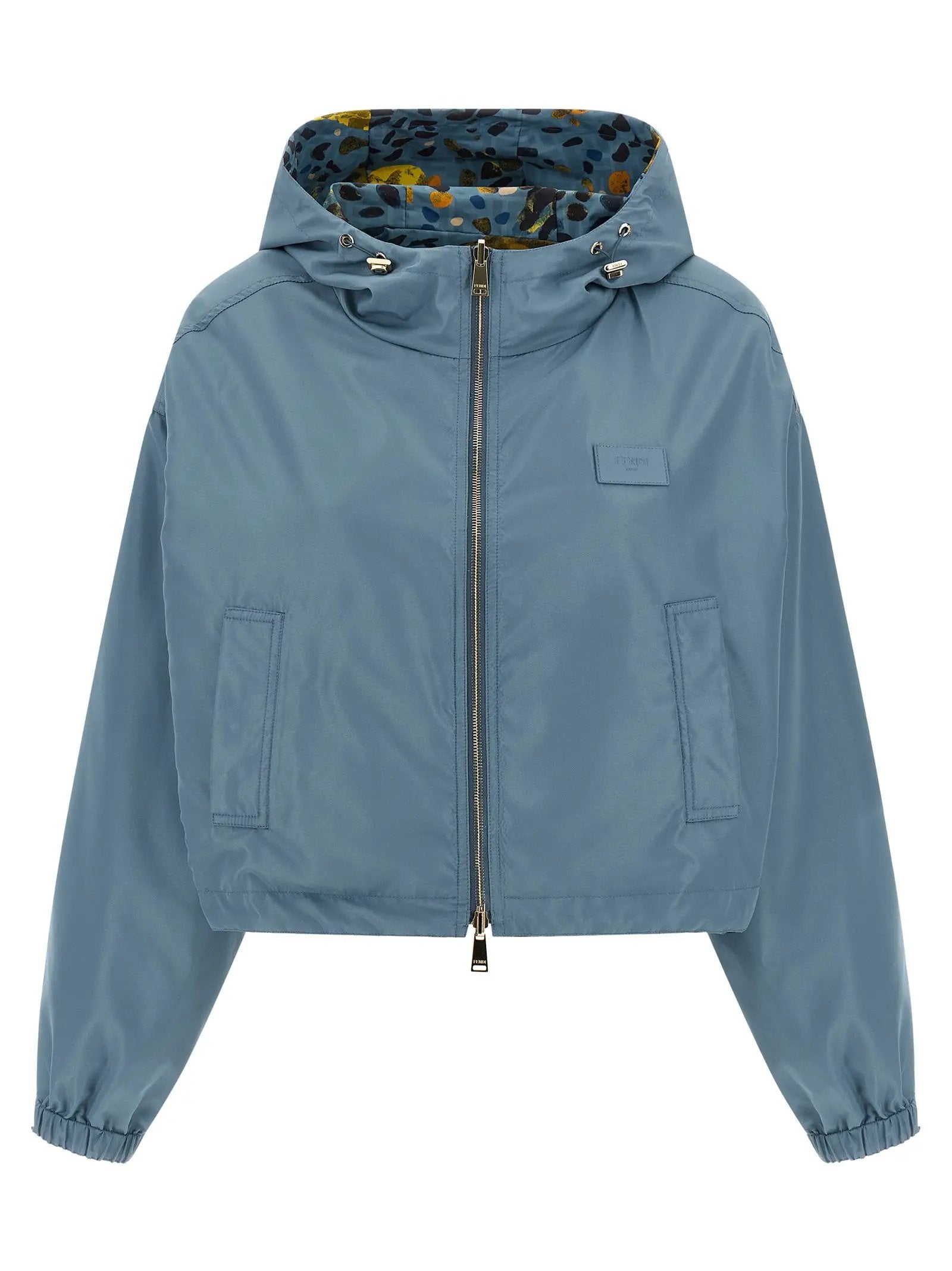 Fendi Blue Polyester Shell Jacket