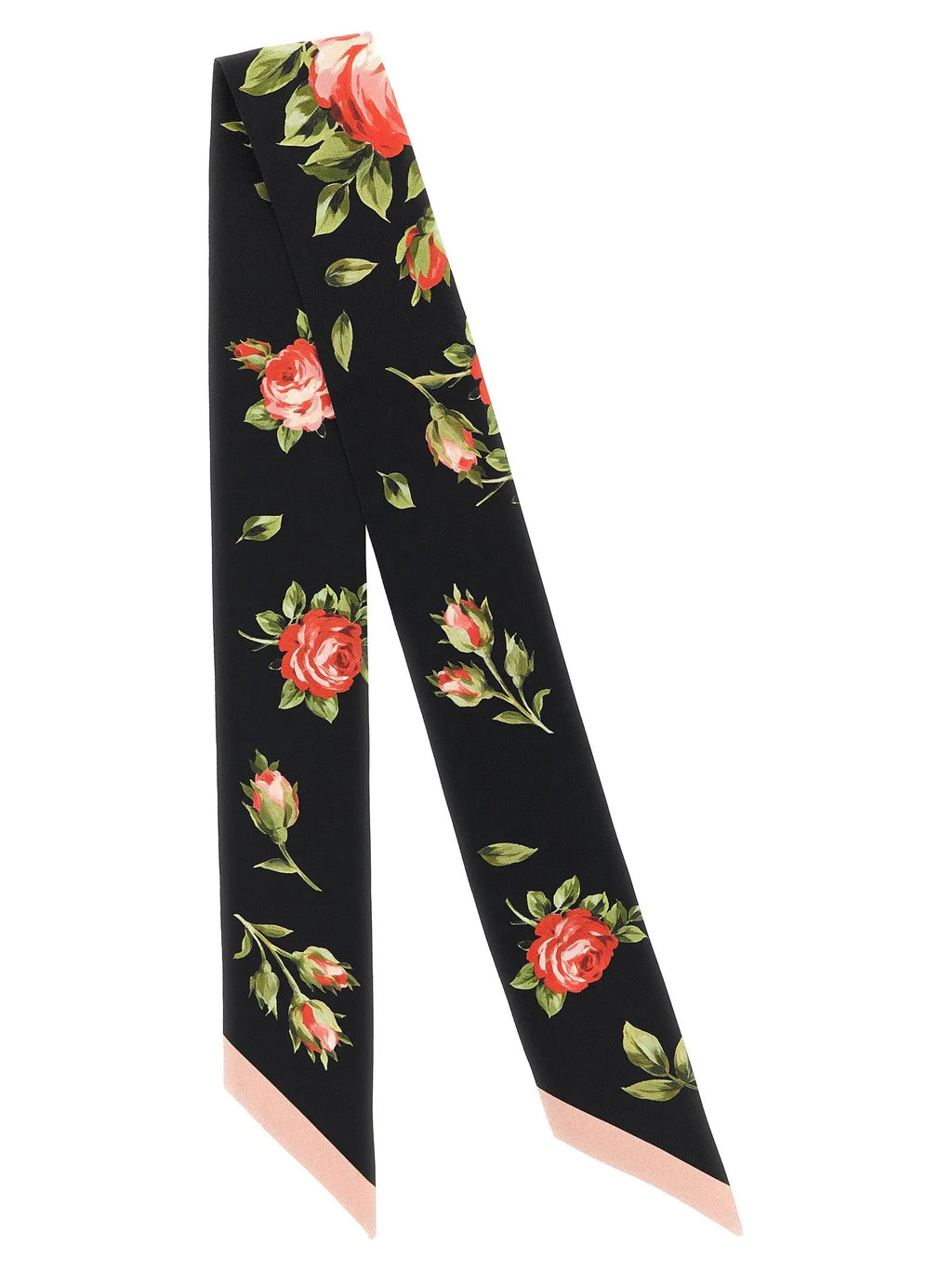 Foulard en soie noire Dolce &amp; Gabbana