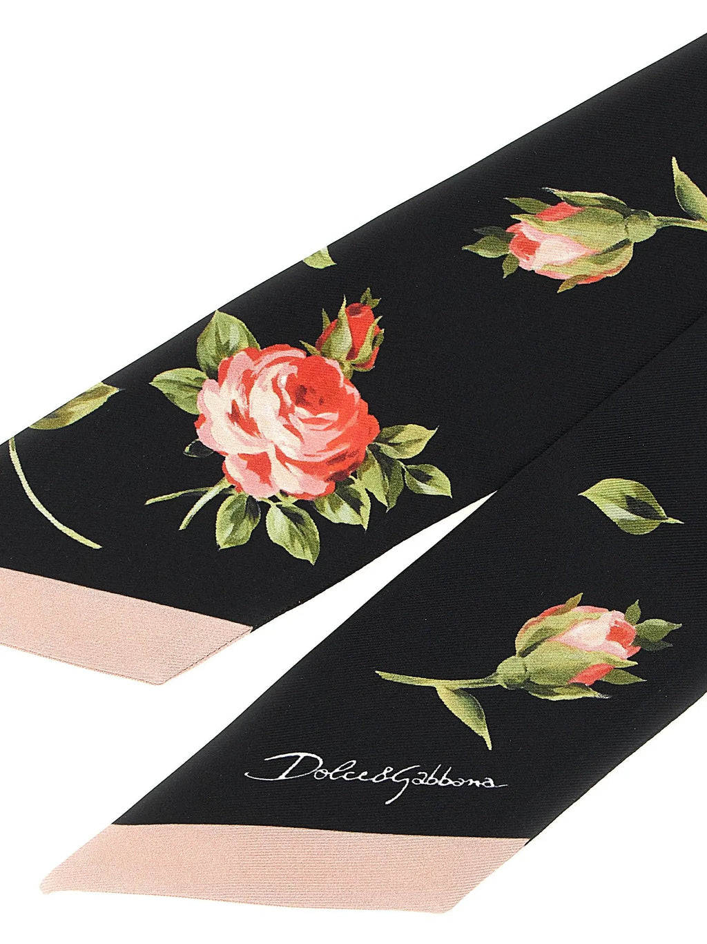 Foulard en soie noire Dolce &amp; Gabbana
