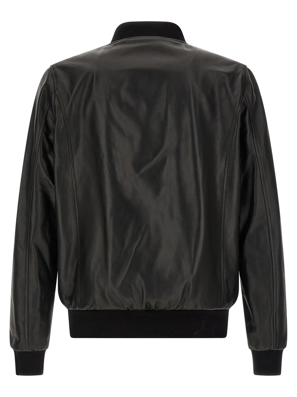 Philipp Plein Black Lambskin Leather Jacket