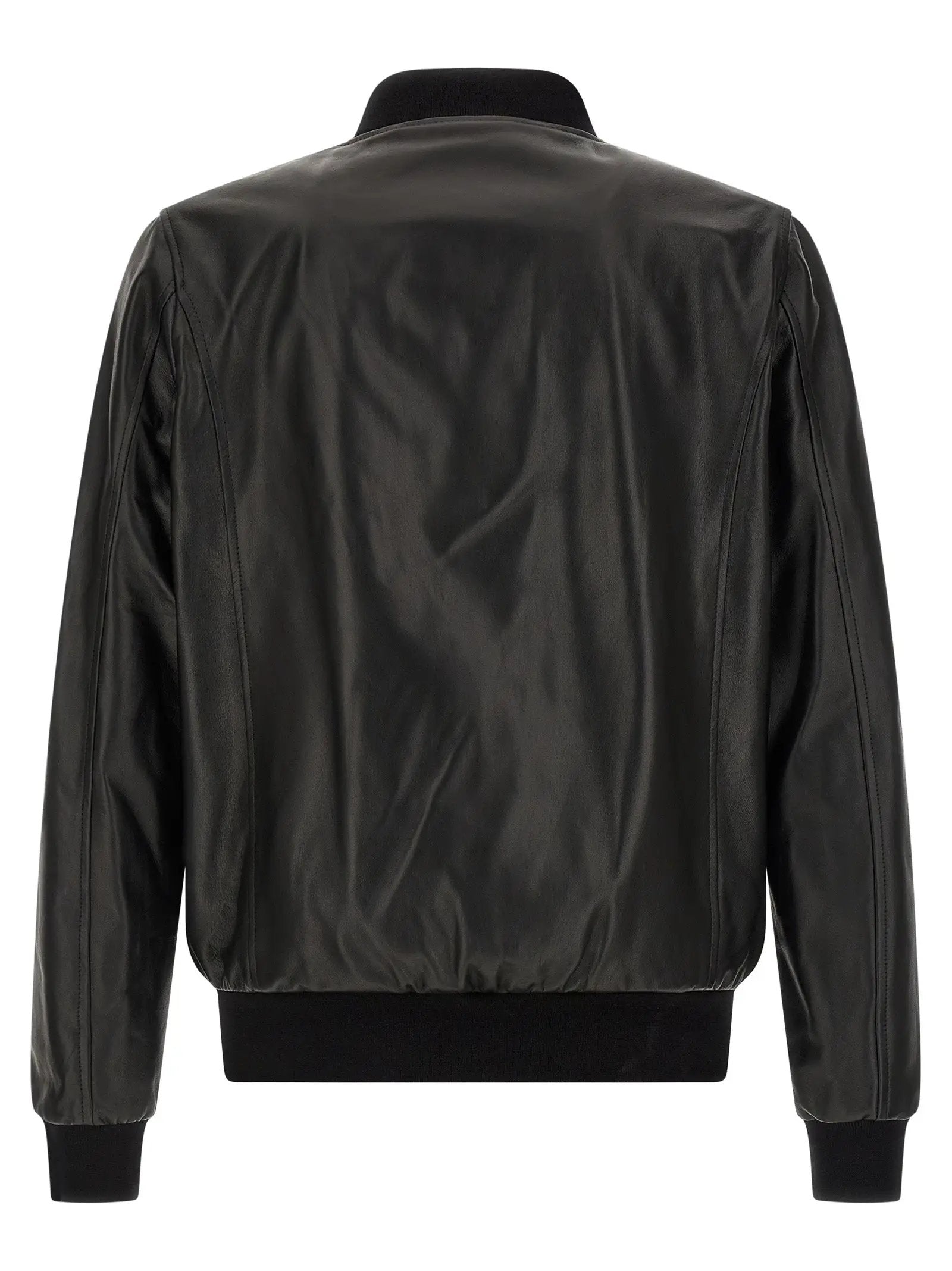 Philipp Plein Black Lambskin Leather Jacket