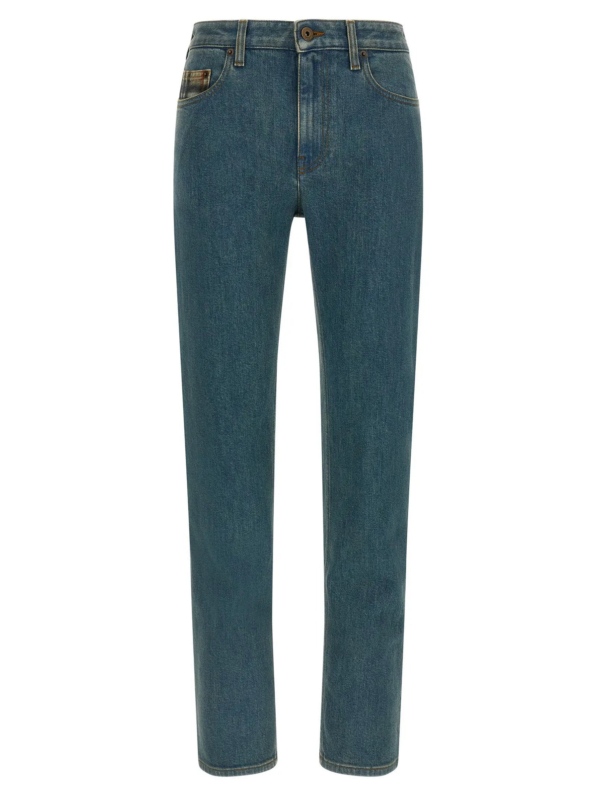 Burberry Blue Cotton Straight-Leg Jeans